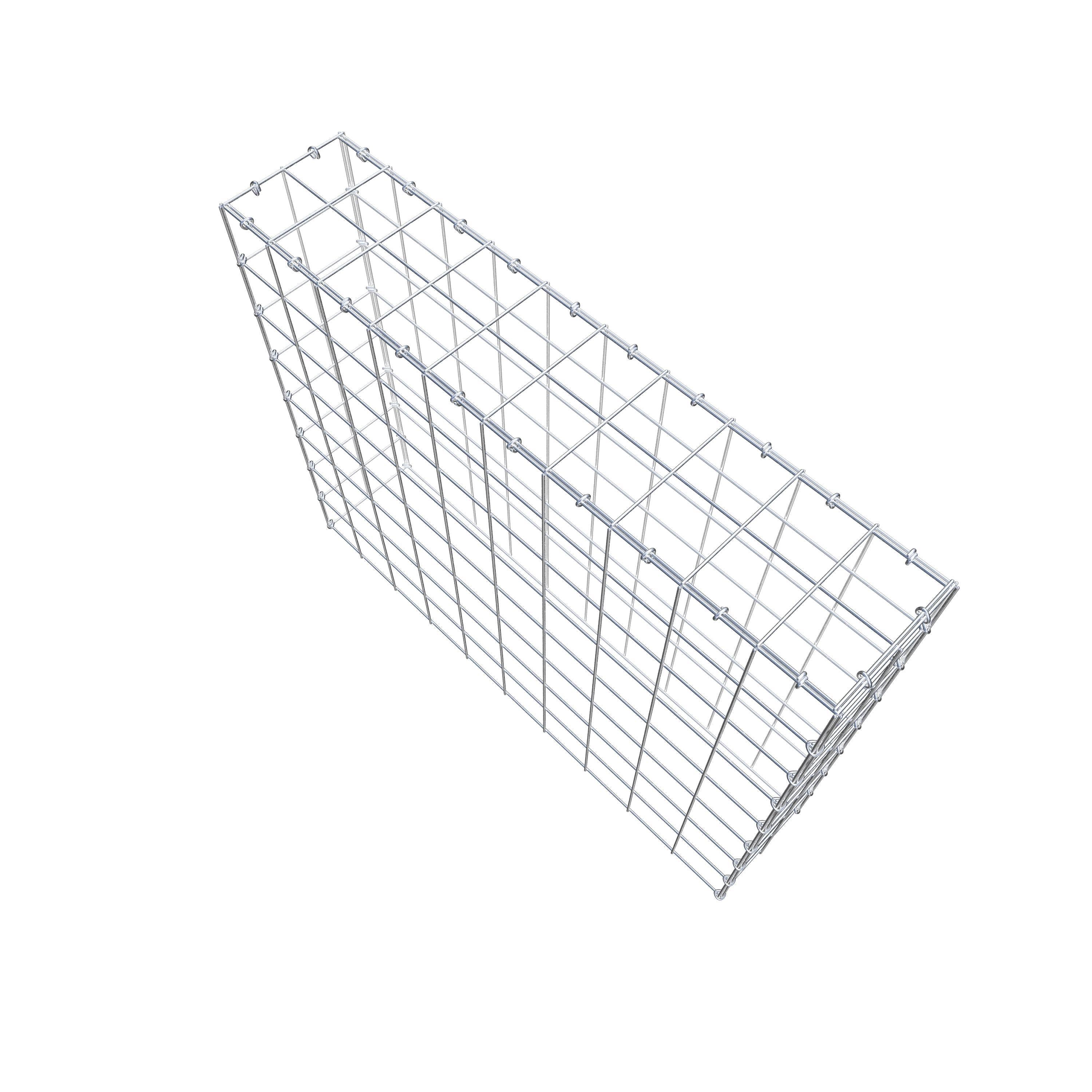 Gabion monté type 3 100 cm x 80 cm x 20 cm (L x H x P), maillage 10 cm x 10 cm, anneau en C