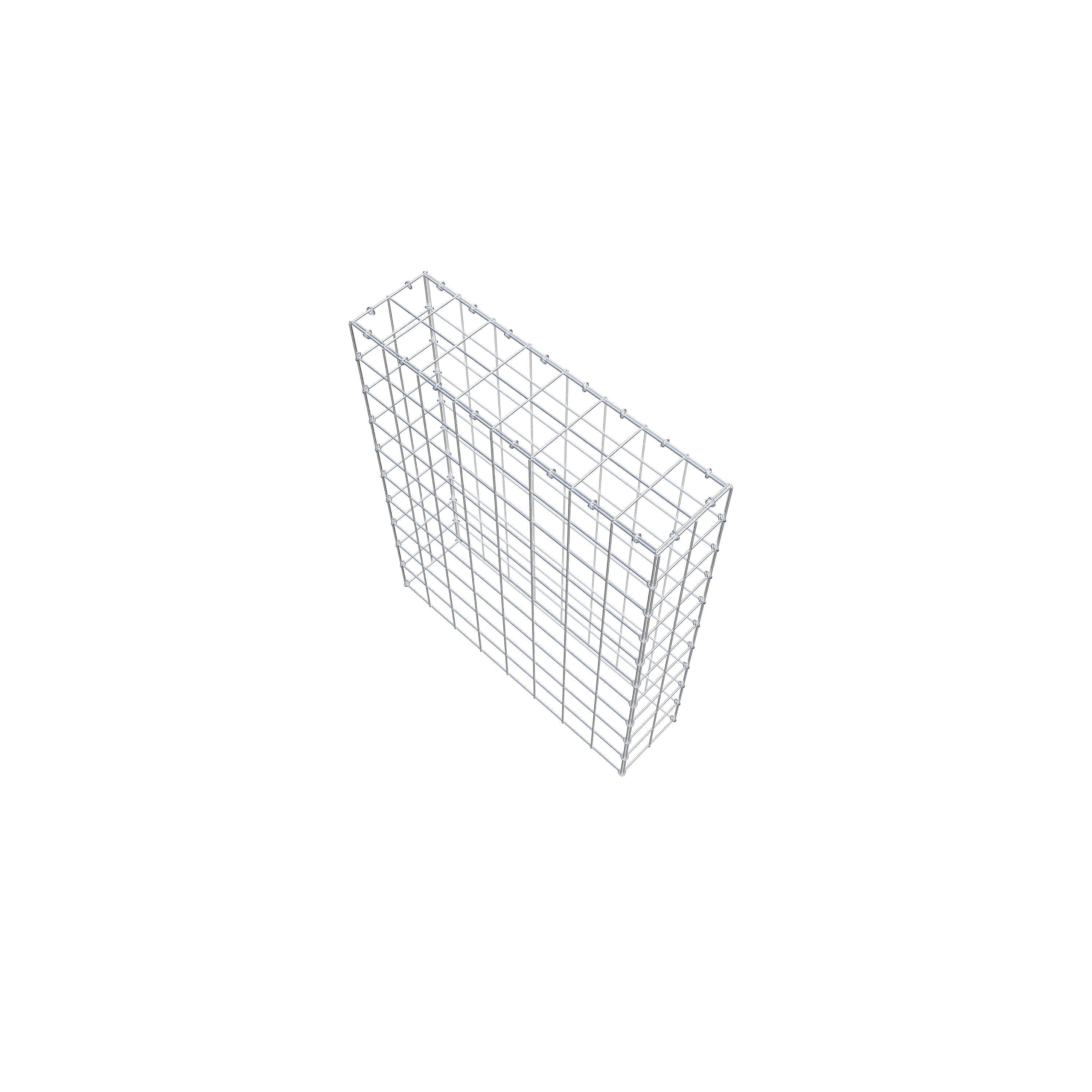 Gabion monté type 3 100 cm x 80 cm x 20 cm (L x H x P), maillage 10 cm x 10 cm, anneau en C