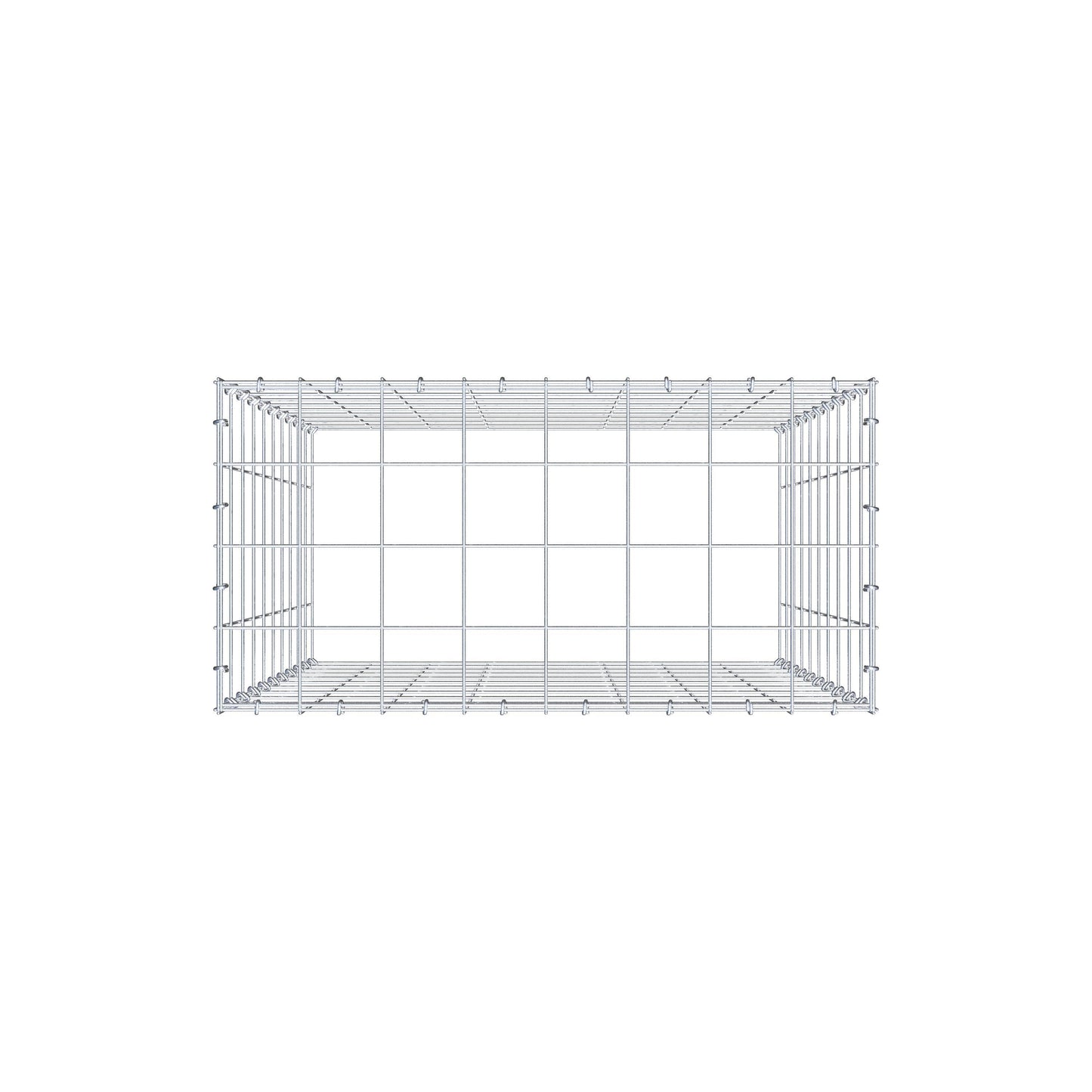 Fourche rapportée type 3 100 cm x 80 cm x 40 cm (L x H x P), mailles 10 cm x 10 cm, anneau C