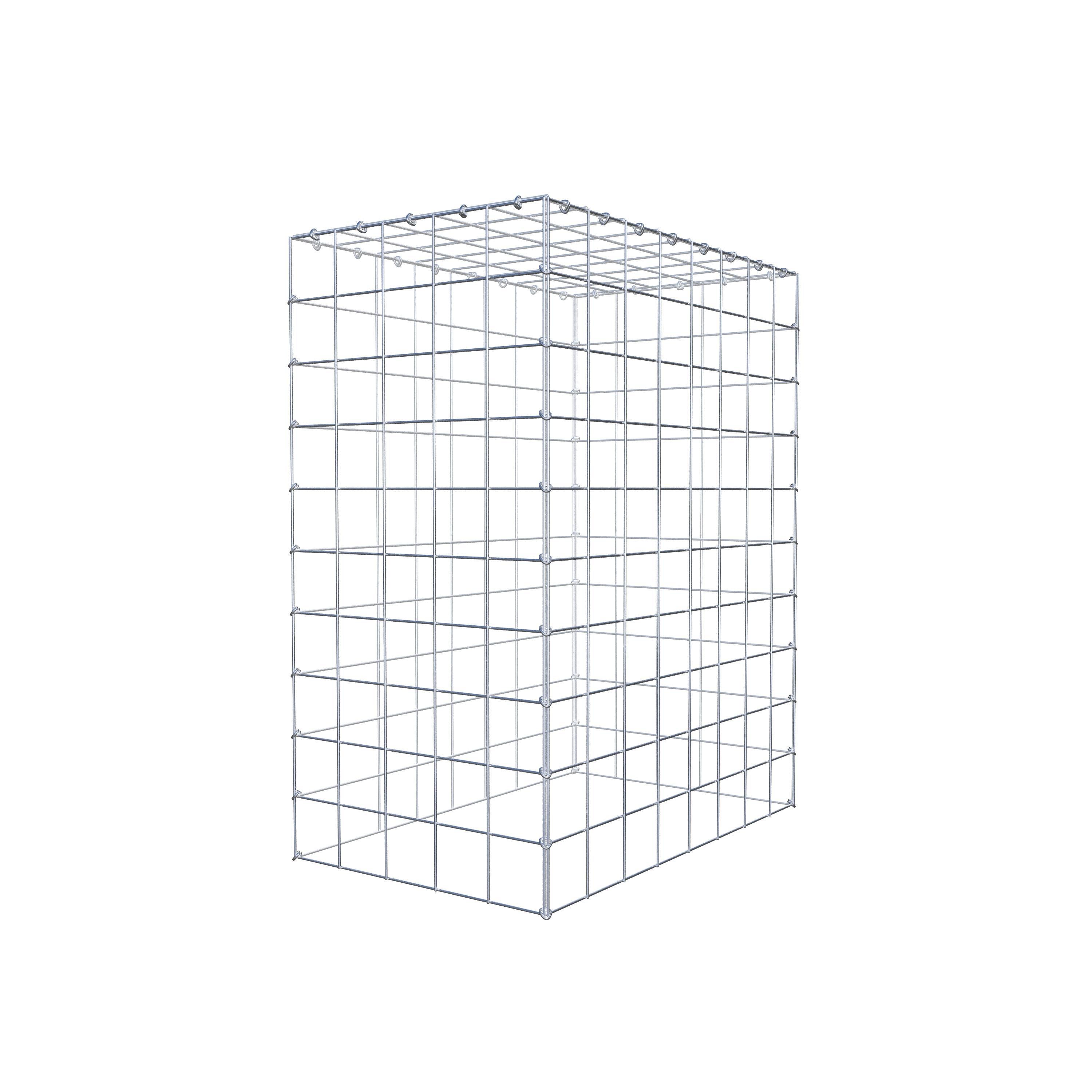 Gabion monté type 3 100 cm x 80 cm x 50 cm (L x H x P), maillage 10 cm x 10 cm, anneau en C