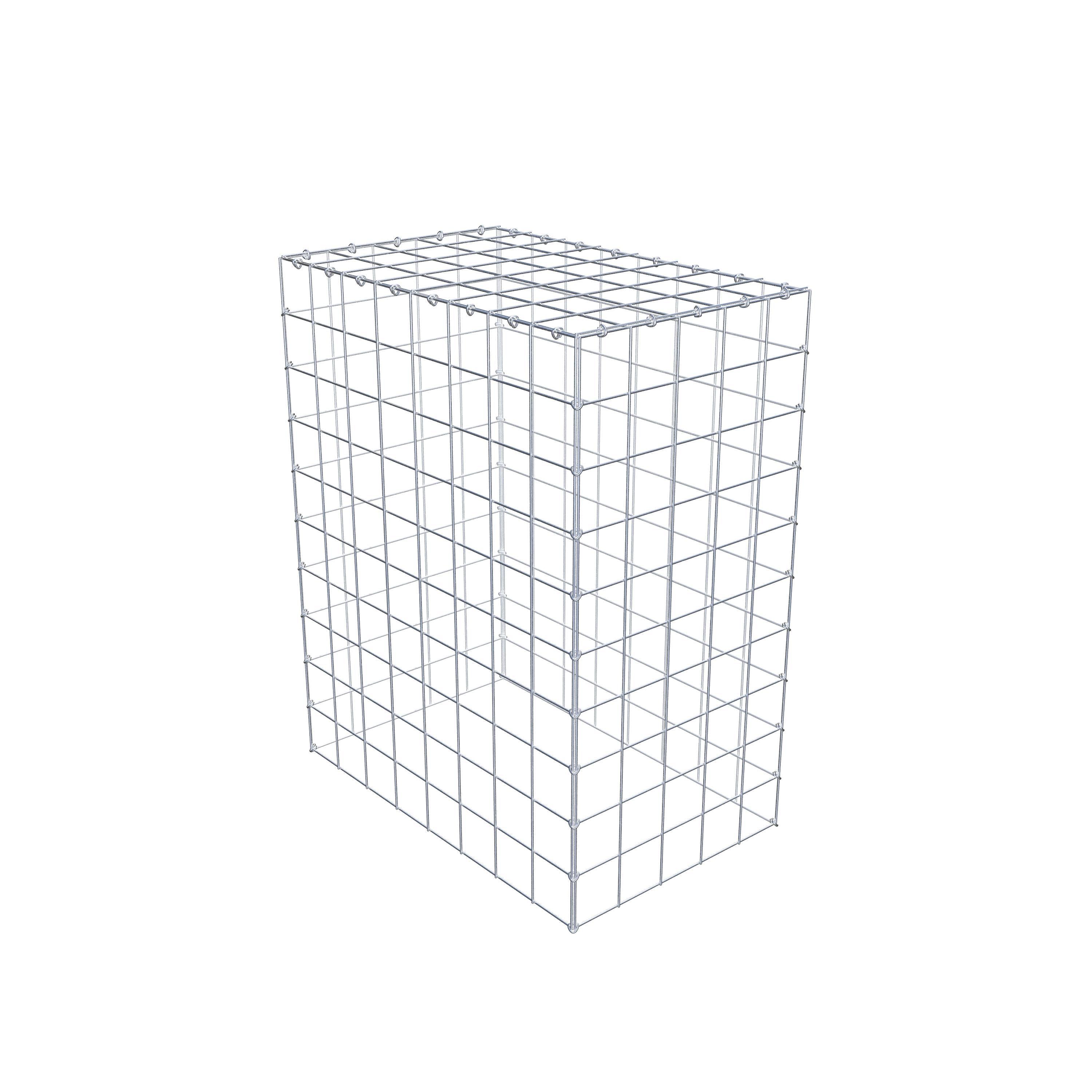 Gabion monté type 3 100 cm x 80 cm x 50 cm (L x H x P), maillage 10 cm x 10 cm, anneau en C