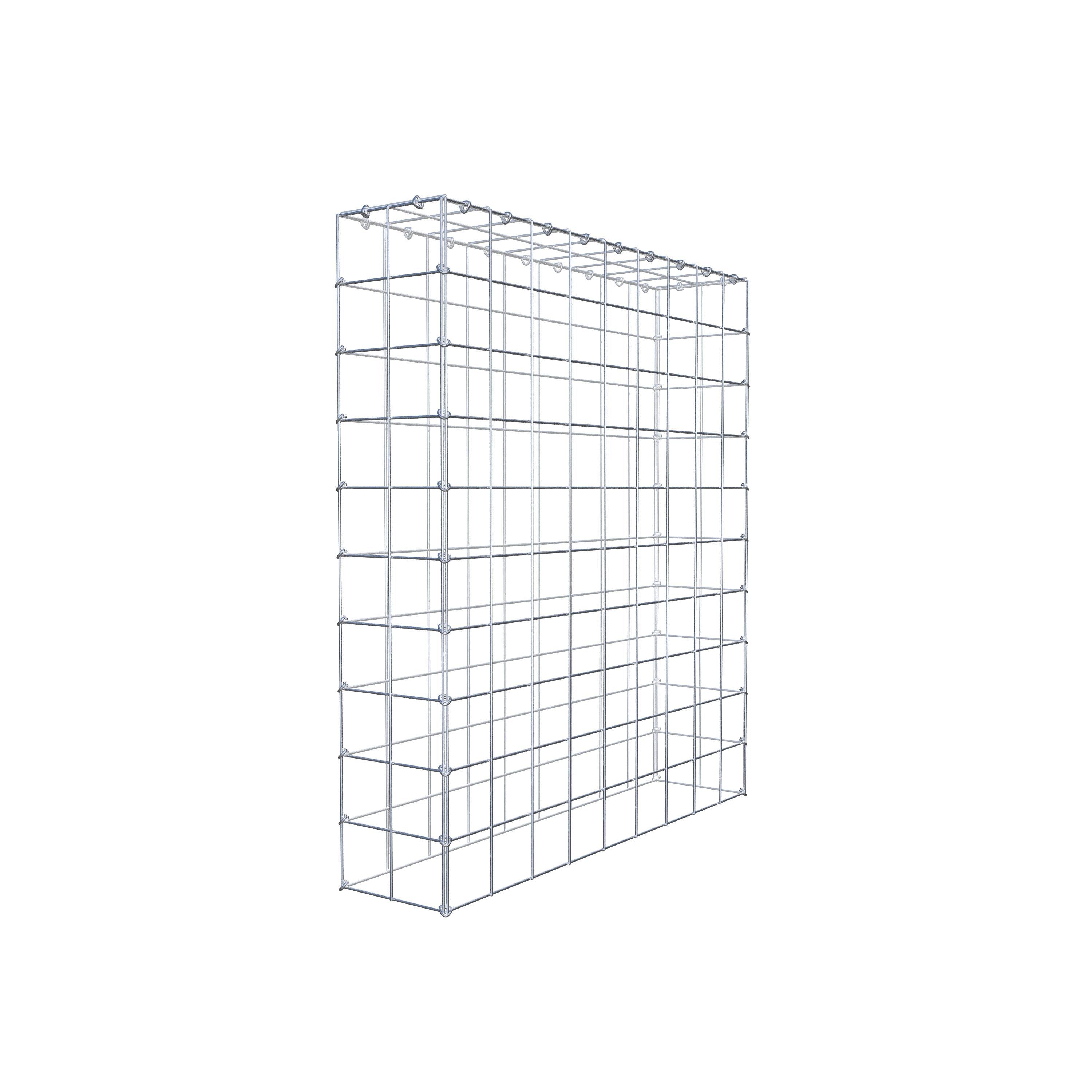 Gabion monté type 3 100 cm x 90 cm x 20 cm (L x H x P), maillage 10 cm x 10 cm, anneau en C