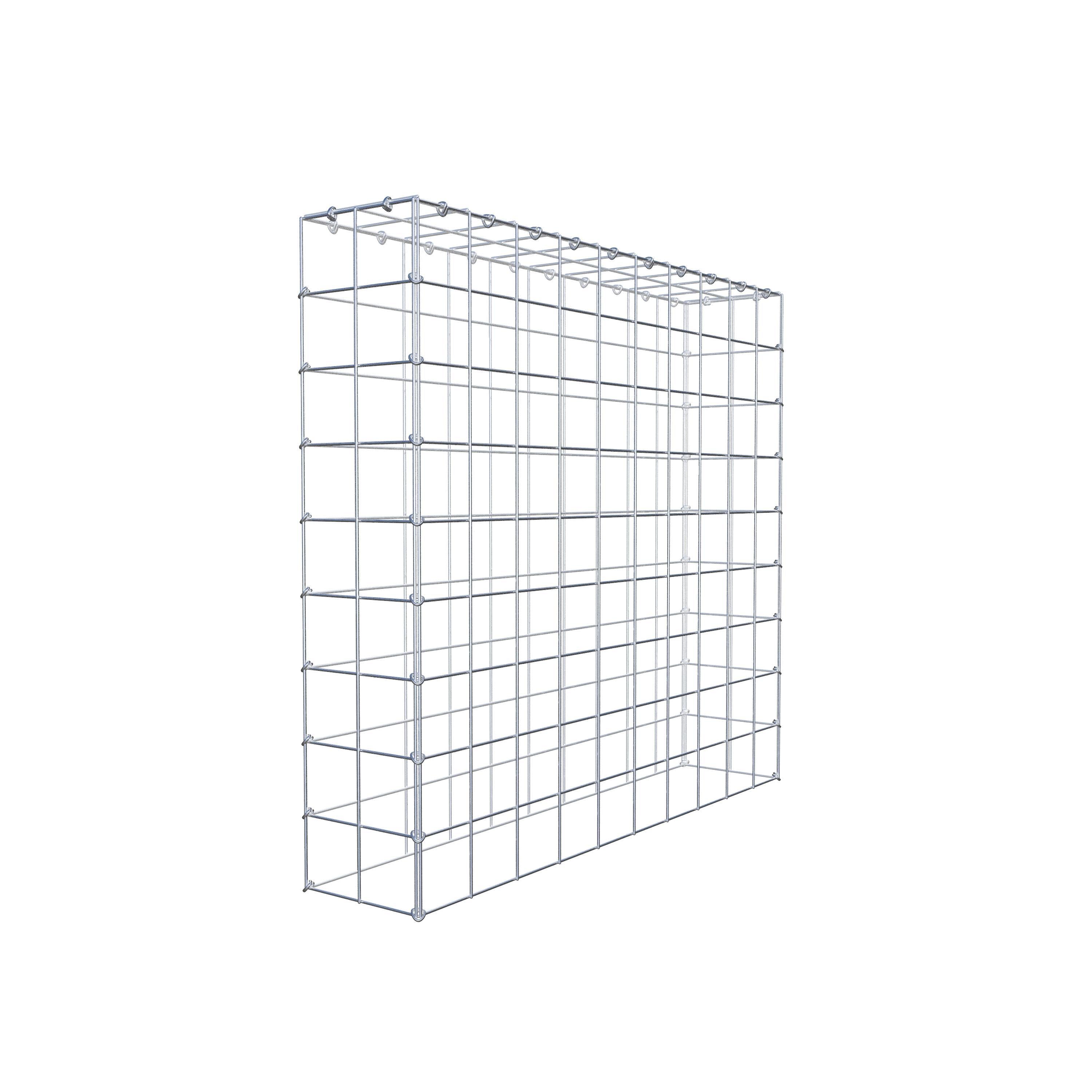 Gabion monté type 3 100 cm x 90 cm x 20 cm (L x H x P), maillage 10 cm x 10 cm, anneau en C