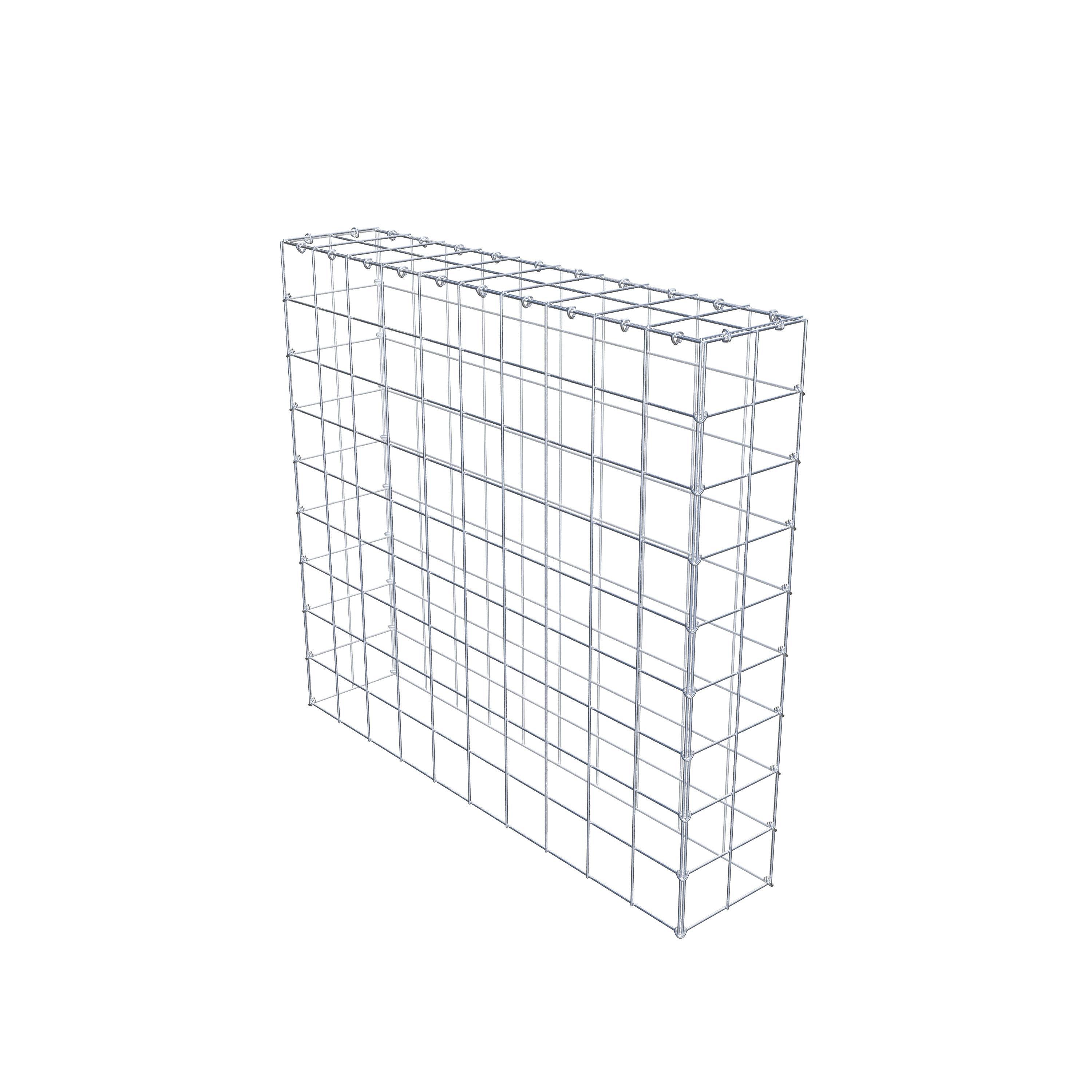 Gabion monté type 3 100 cm x 90 cm x 20 cm (L x H x P), maillage 10 cm x 10 cm, anneau en C