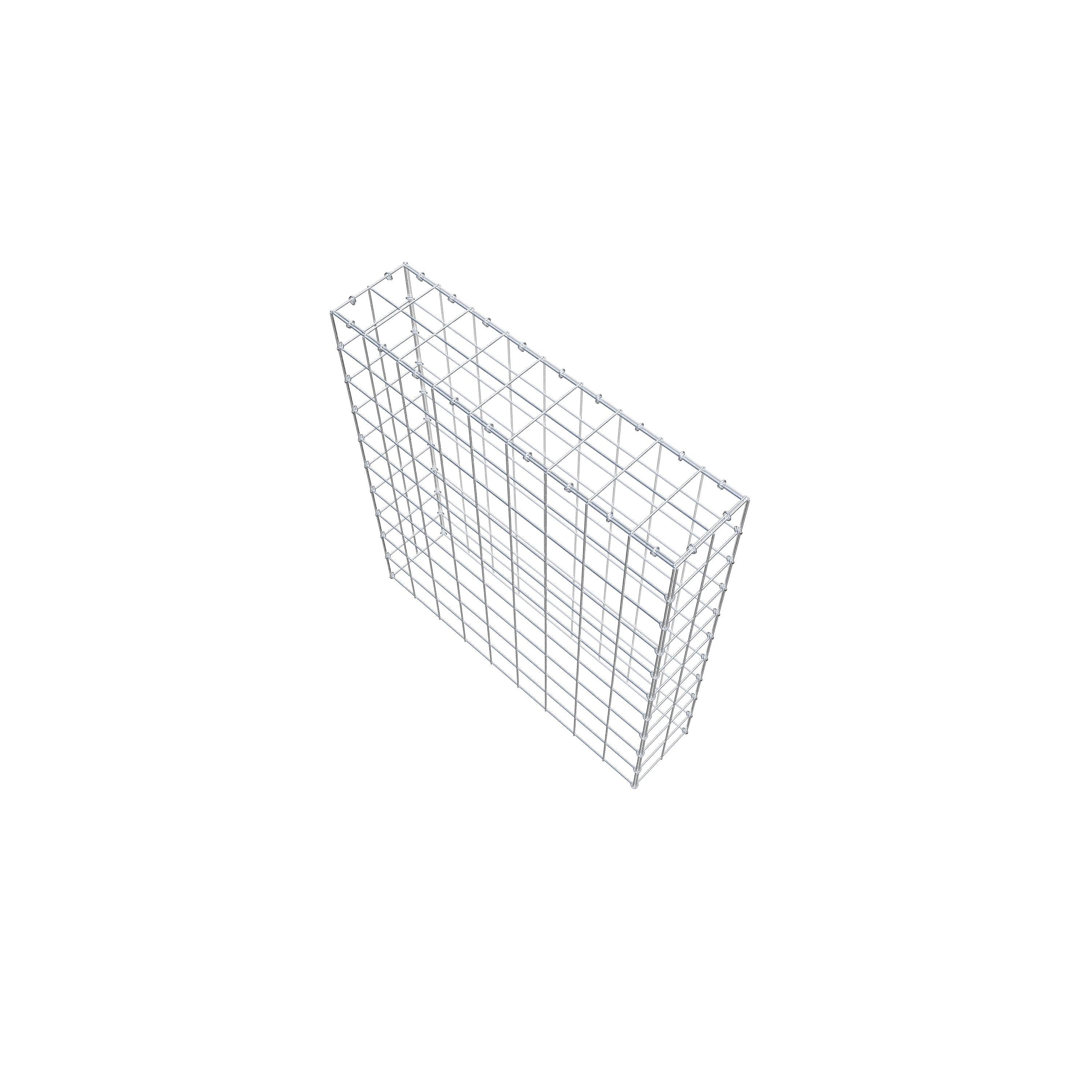 Gabion monté type 3 100 cm x 90 cm x 20 cm (L x H x P), maillage 10 cm x 10 cm, anneau en C