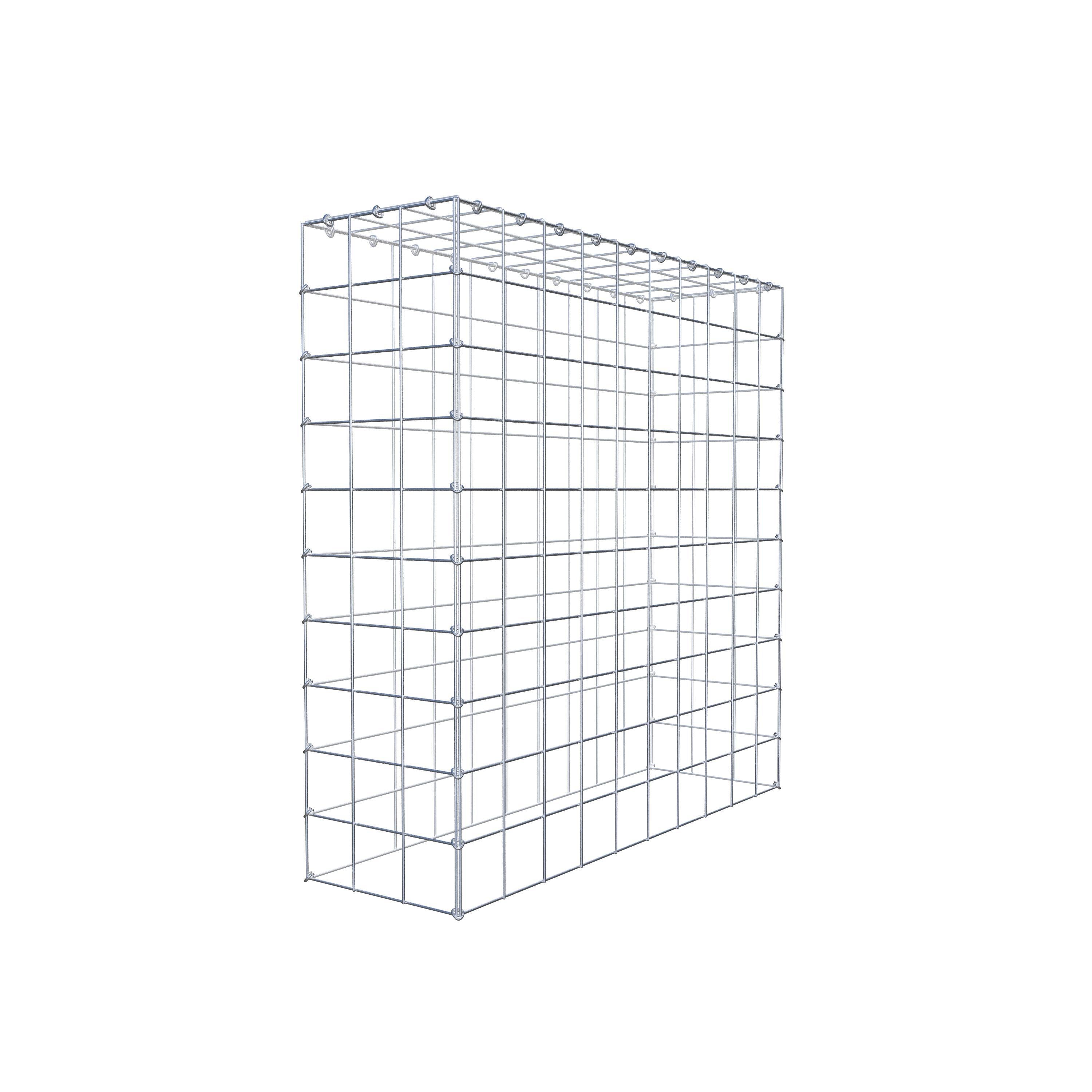 Gabion monté type 3 100 cm x 100 cm x 30 cm (L x H x P), maillage 10 cm x 10 cm, anneau en C