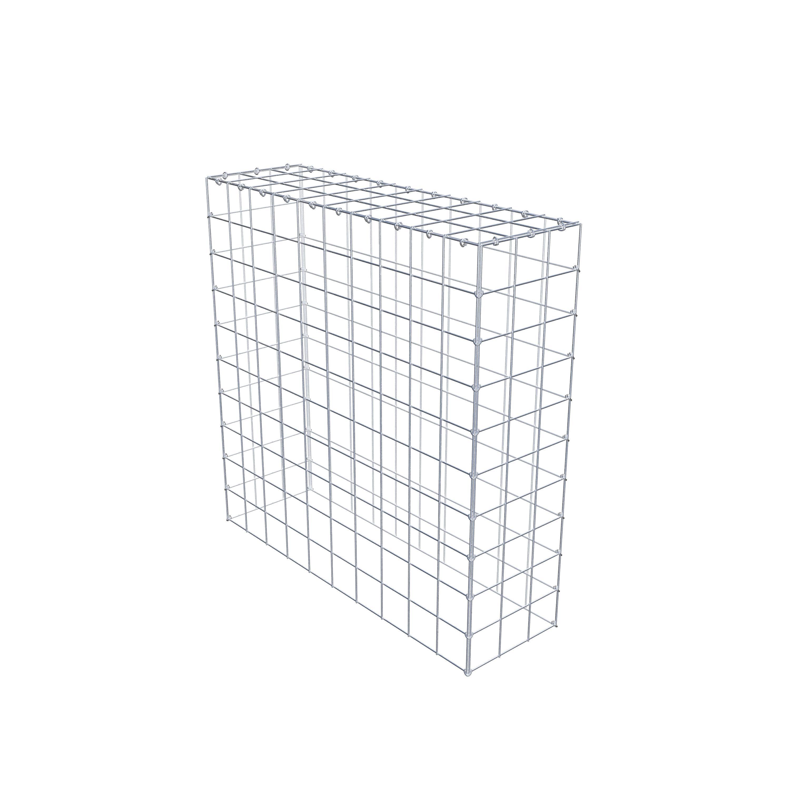 Gabion monté type 3 100 cm x 100 cm x 30 cm (L x H x P), maillage 10 cm x 10 cm, anneau en C