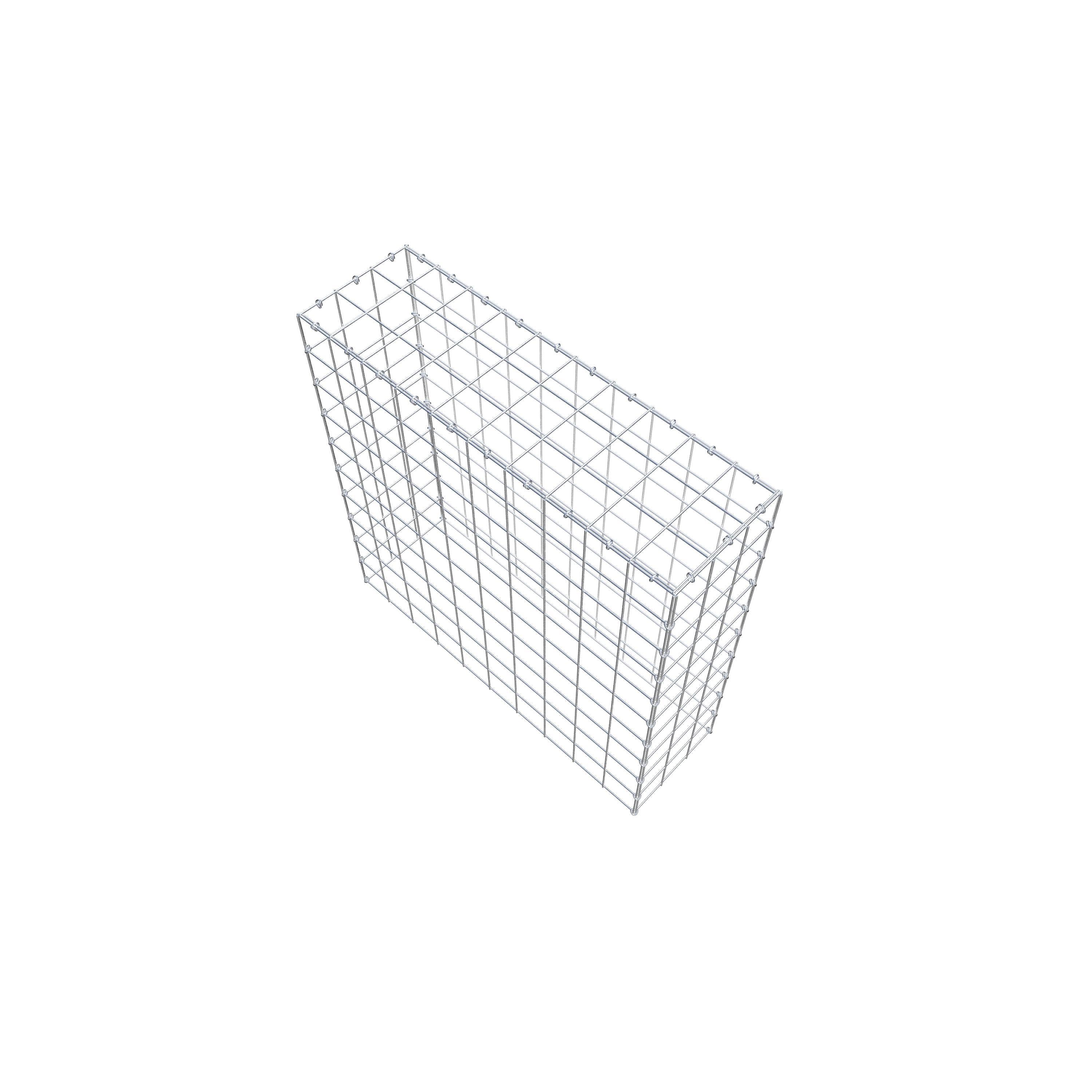 Gabion monté type 3 100 cm x 100 cm x 30 cm (L x H x P), maillage 10 cm x 10 cm, anneau en C