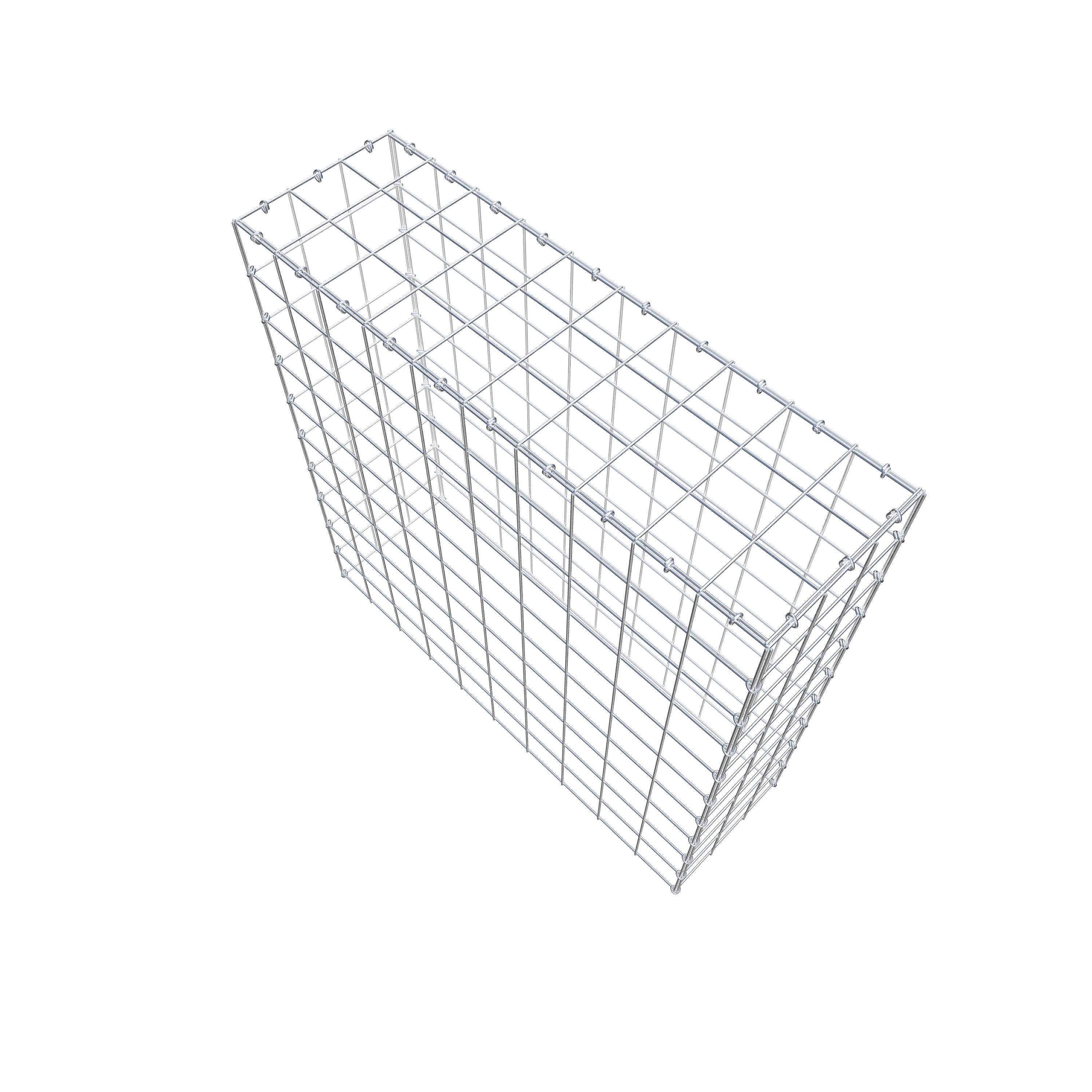 Gabion monté type 3 100 cm x 100 cm x 30 cm (L x H x P), maillage 10 cm x 10 cm, anneau en C