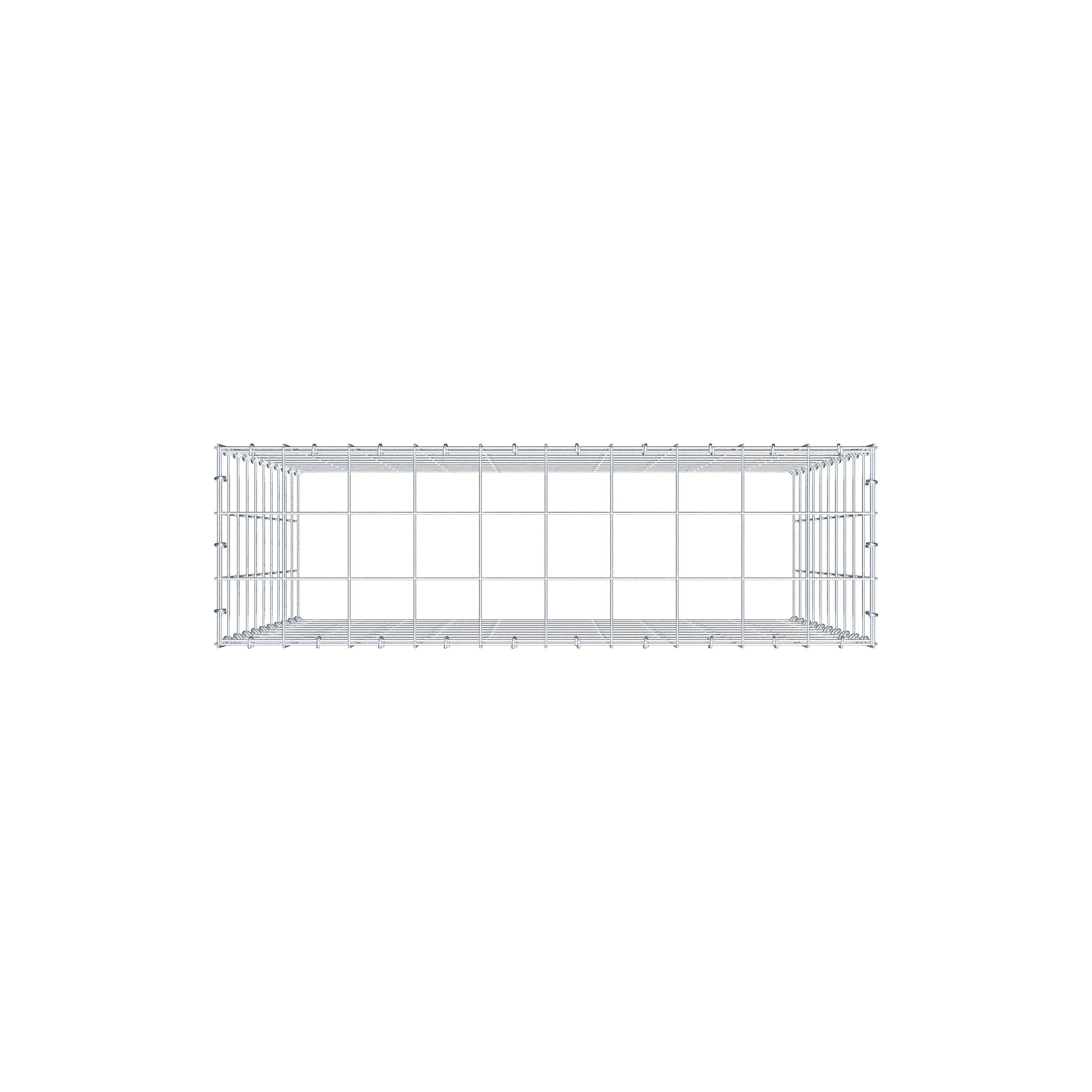 Gabion monté type 3 100 cm x 100 cm x 30 cm (L x H x P), maillage 10 cm x 10 cm, anneau en C