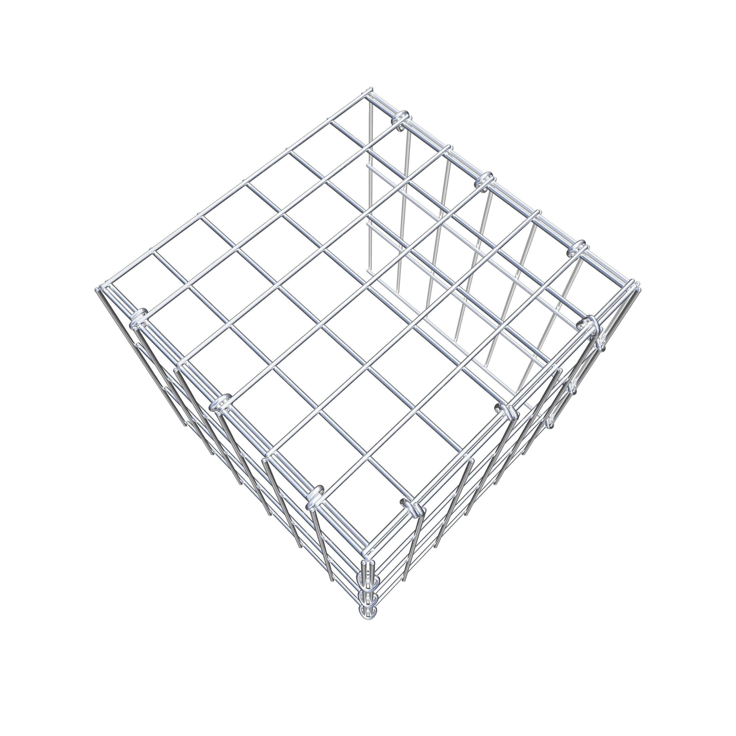 Gabion monté type 4 30 cm x 30 cm x 30 cm (L x H x P), maillage 5 cm x 10 cm, anneau en C