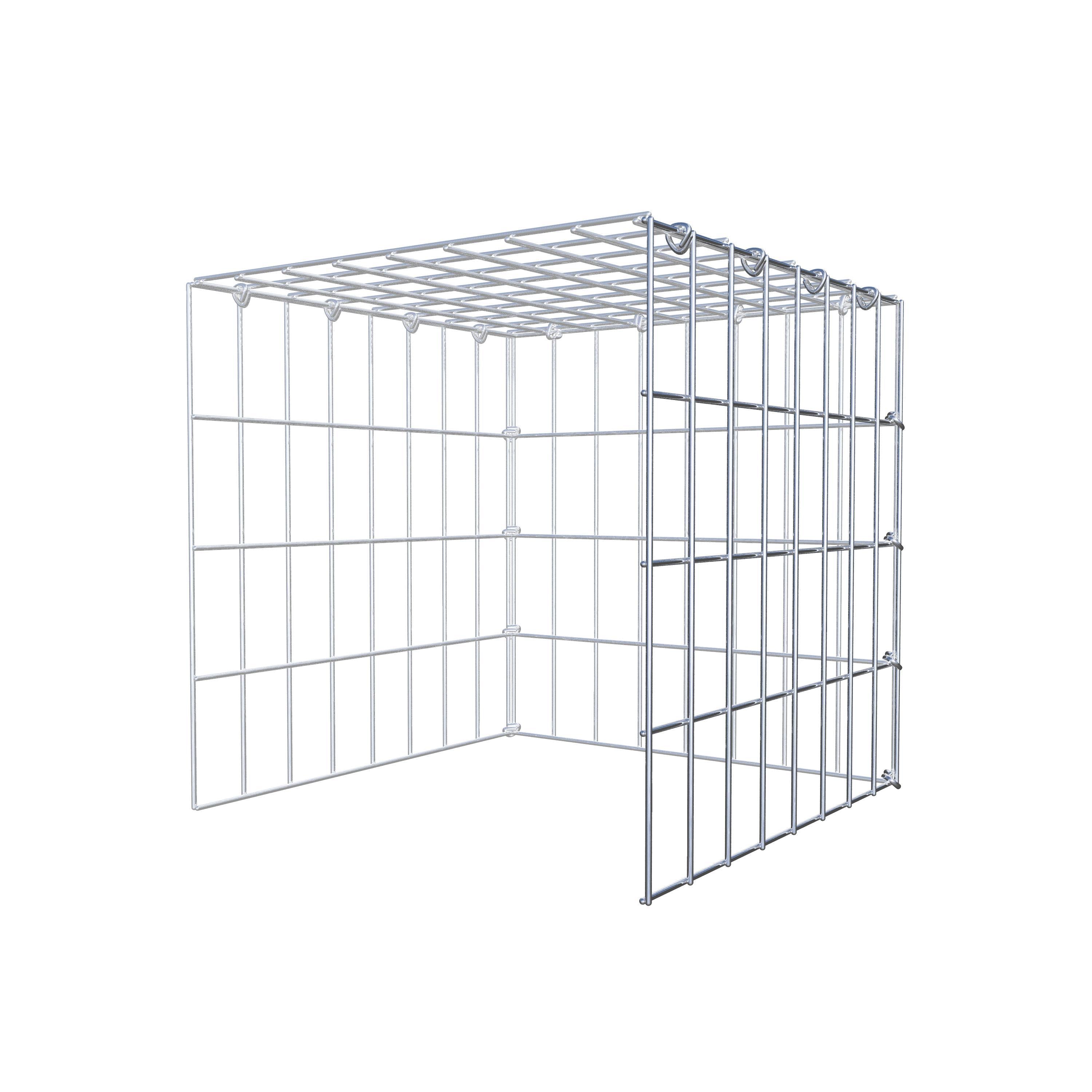 Gabion monté type 4 40 cm x 40 cm x 40 cm (L x H x P), maillage 5 cm x 10 cm, anneau en C