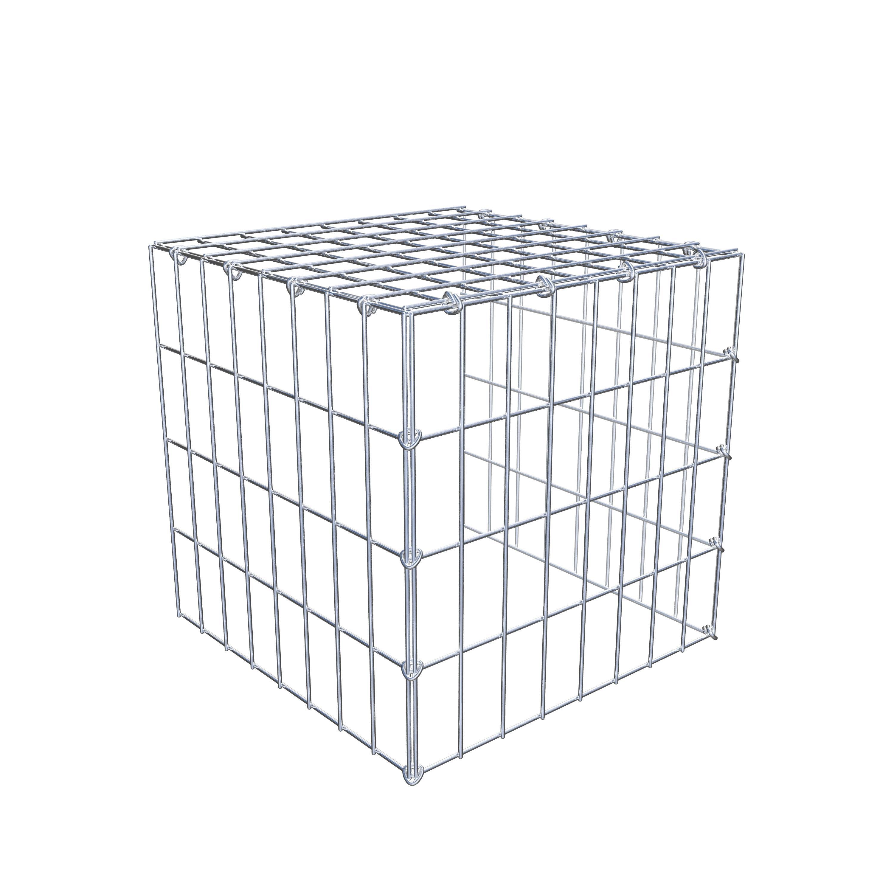 Gabion monté type 4 40 cm x 40 cm x 40 cm (L x H x P), maillage 5 cm x 10 cm, anneau en C