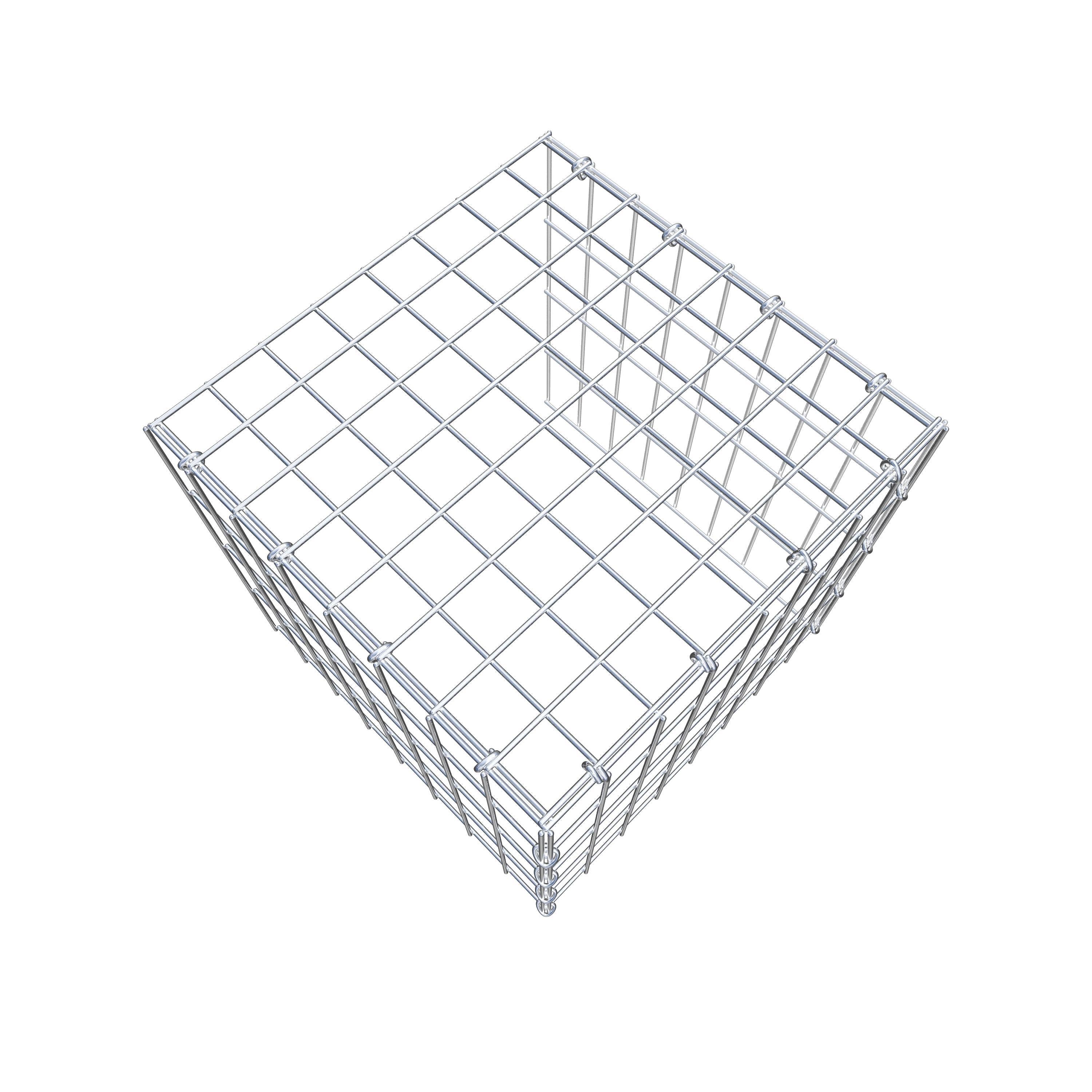 Gabion monté type 4 40 cm x 40 cm x 40 cm (L x H x P), maillage 5 cm x 10 cm, anneau en C