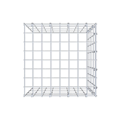 Mounted gabion type 4 40 cm x 40 cm x 40 cm (L x H x D), mesh size 5 cm x 10 cm, C-ring