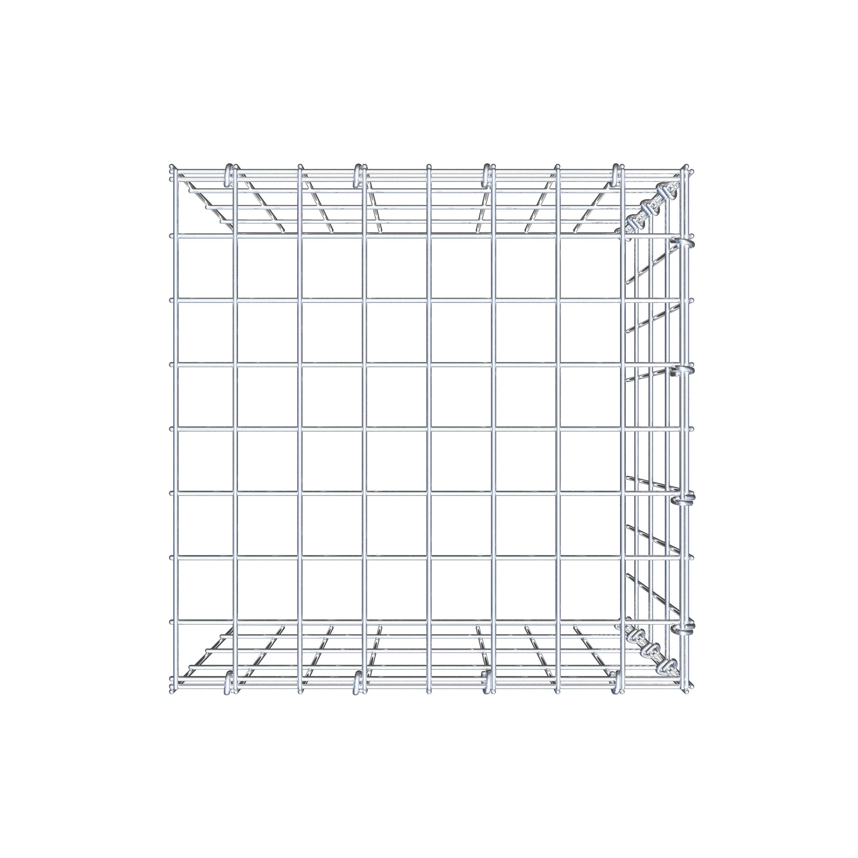 Gabion monté type 4 40 cm x 40 cm x 40 cm (L x H x P), maillage 5 cm x 10 cm, anneau en C