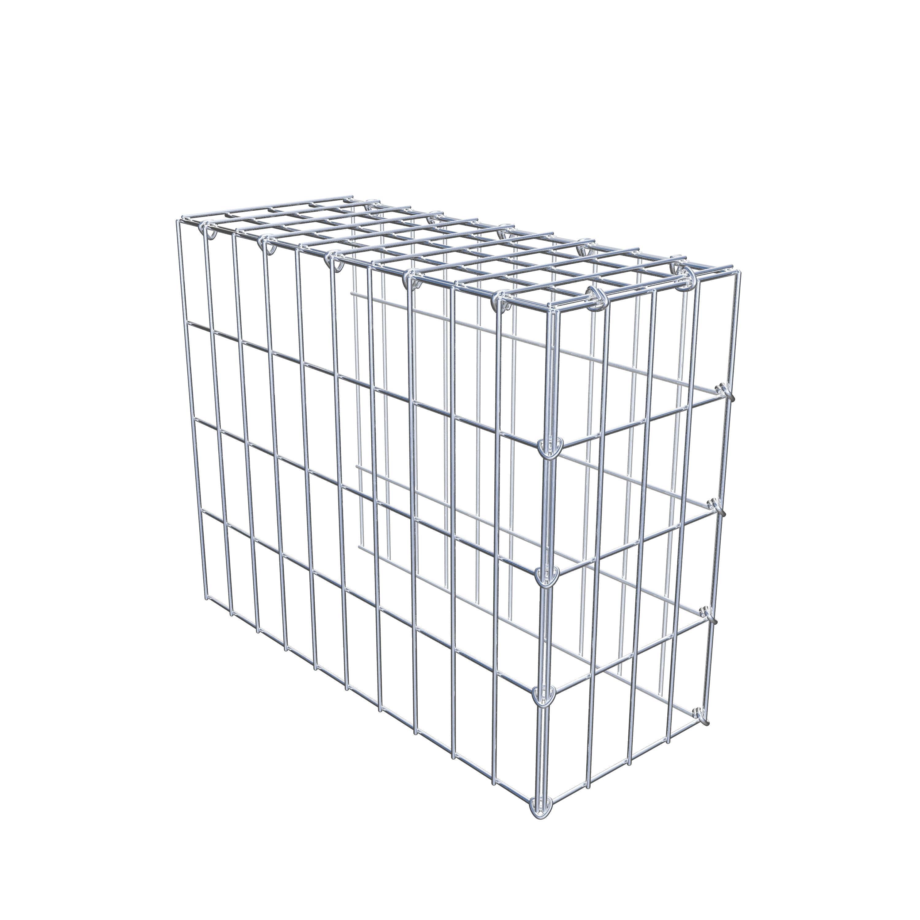 Gabion monté type 4 50 cm x 40 cm x 20 cm (L x H x P), maillage 5 cm x 10 cm, anneau en C