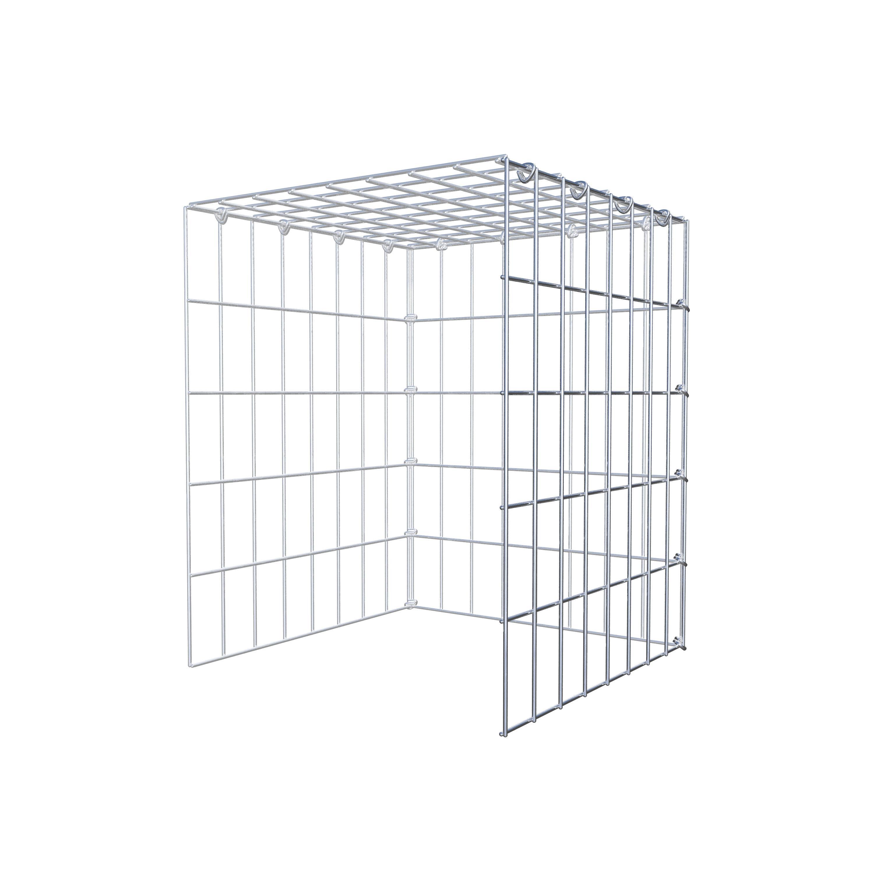 Gabion monté type 4 50 cm x 40 cm x 40 cm (L x H x P), maillage 5 cm x 10 cm, anneau en C