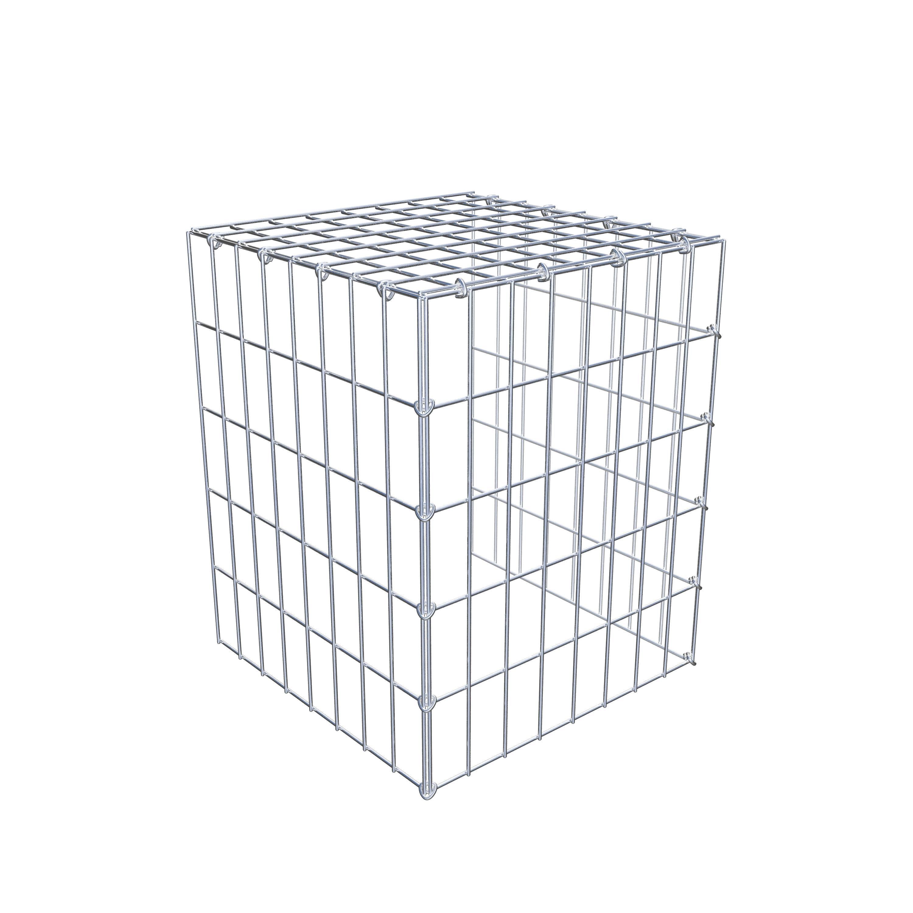 Gabion monté type 4 50 cm x 40 cm x 40 cm (L x H x P), maillage 5 cm x 10 cm, anneau en C