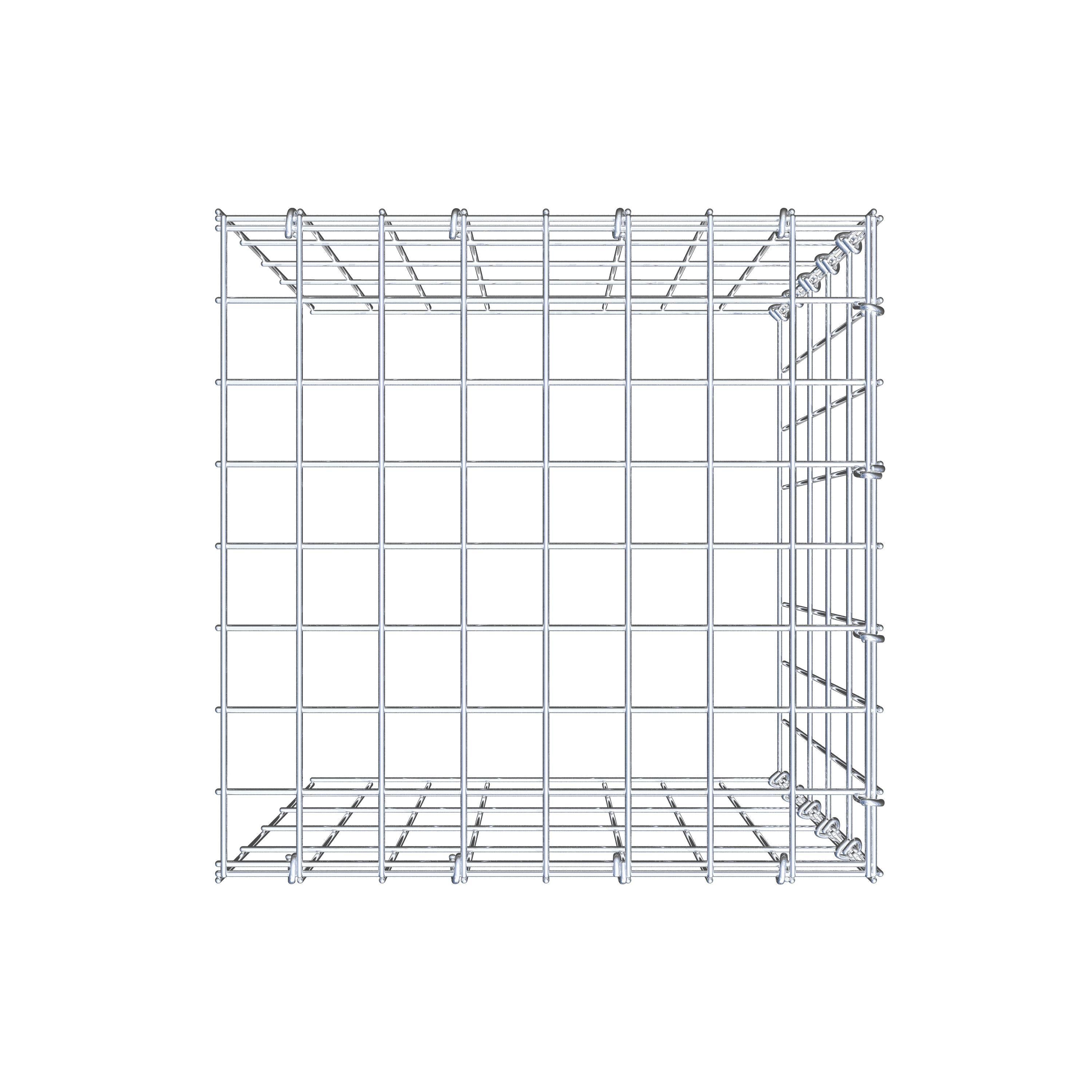 Gabion monté type 4 50 cm x 40 cm x 40 cm (L x H x P), maillage 5 cm x 10 cm, anneau en C