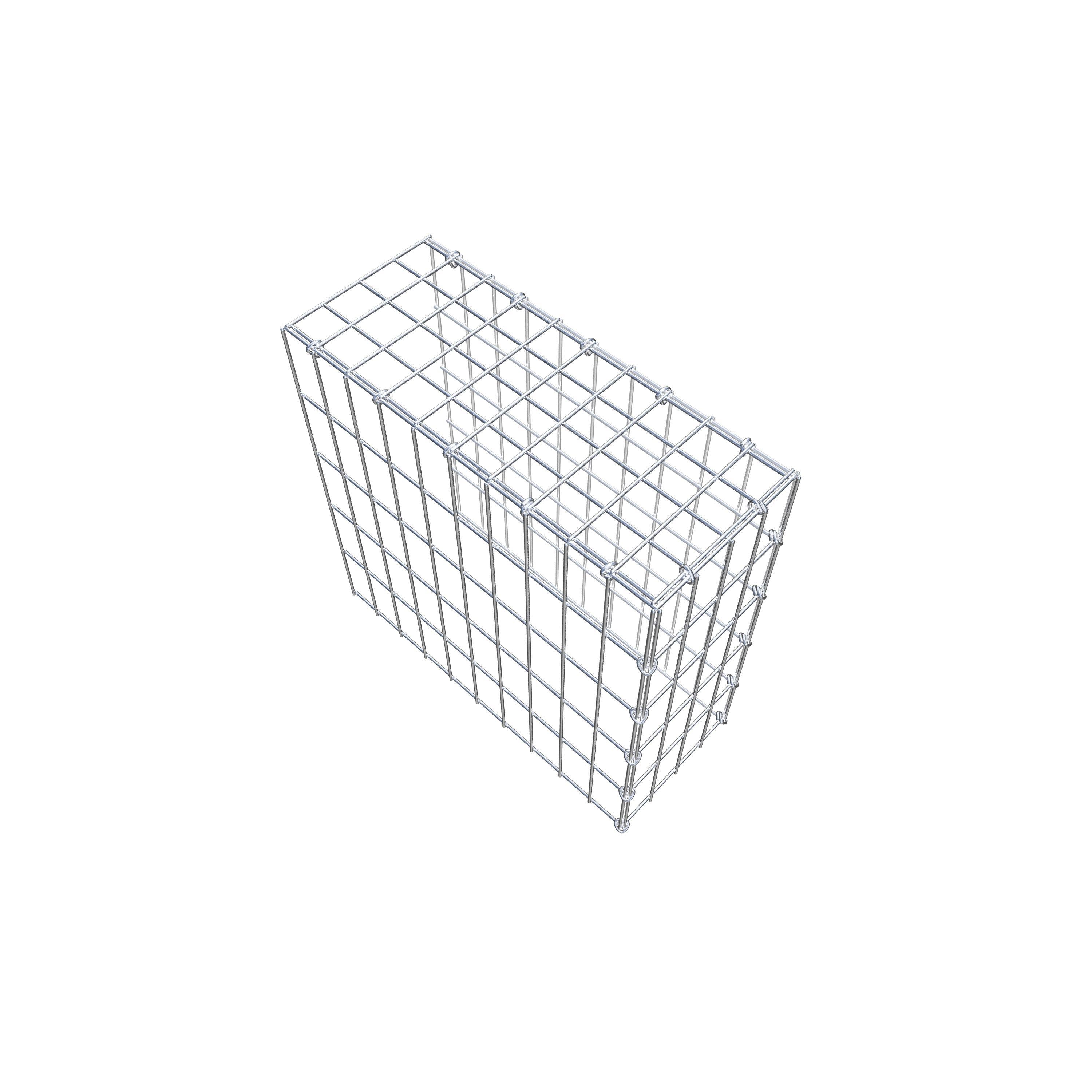 Gabion monté type 4 50 cm x 50 cm x 20 cm (L x H x P), maillage 5 cm x 10 cm, anneau en C