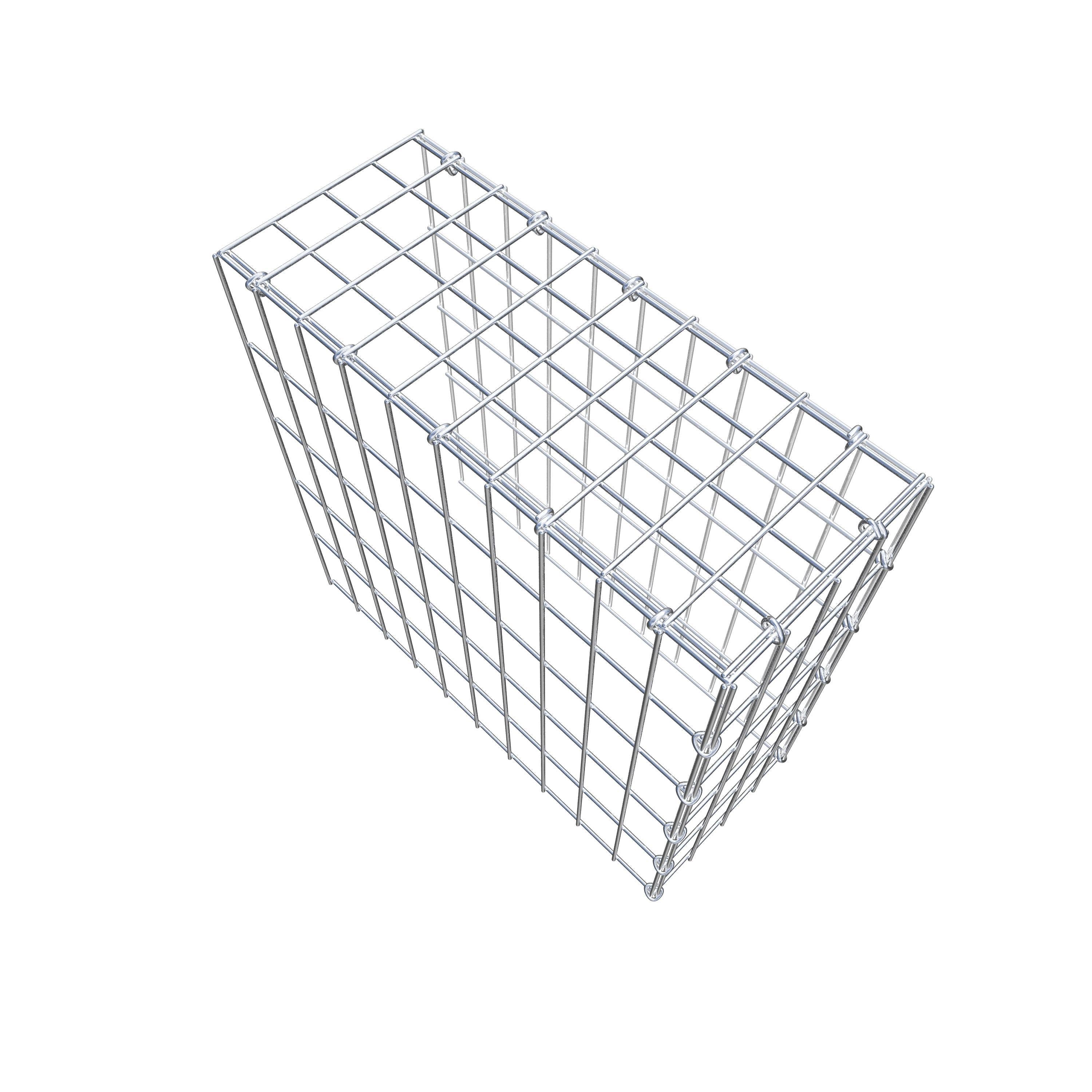 Gabion monté type 4 50 cm x 50 cm x 20 cm (L x H x P), maillage 5 cm x 10 cm, anneau en C