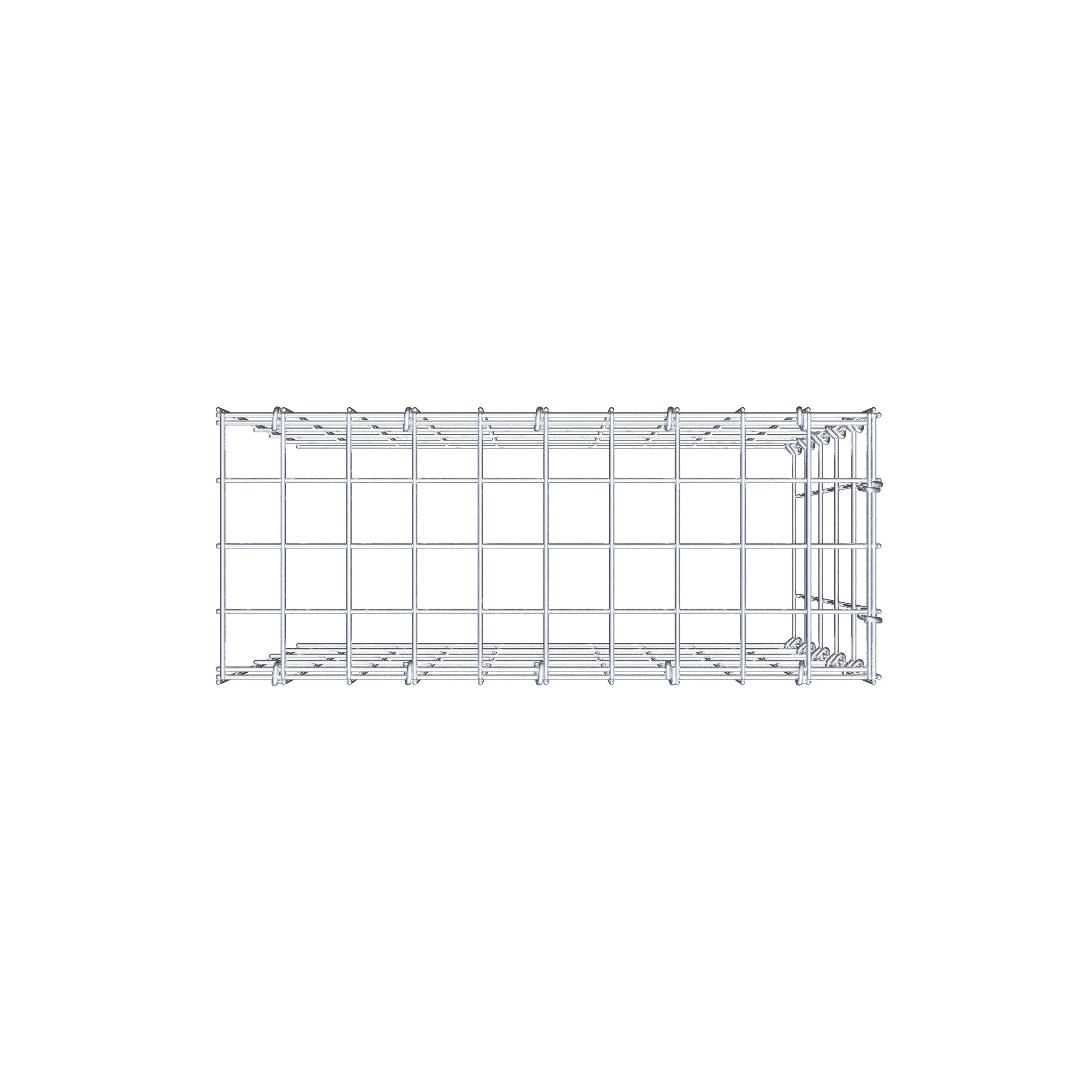 Gabion monté type 4 50 cm x 50 cm x 20 cm (L x H x P), maillage 5 cm x 10 cm, anneau en C