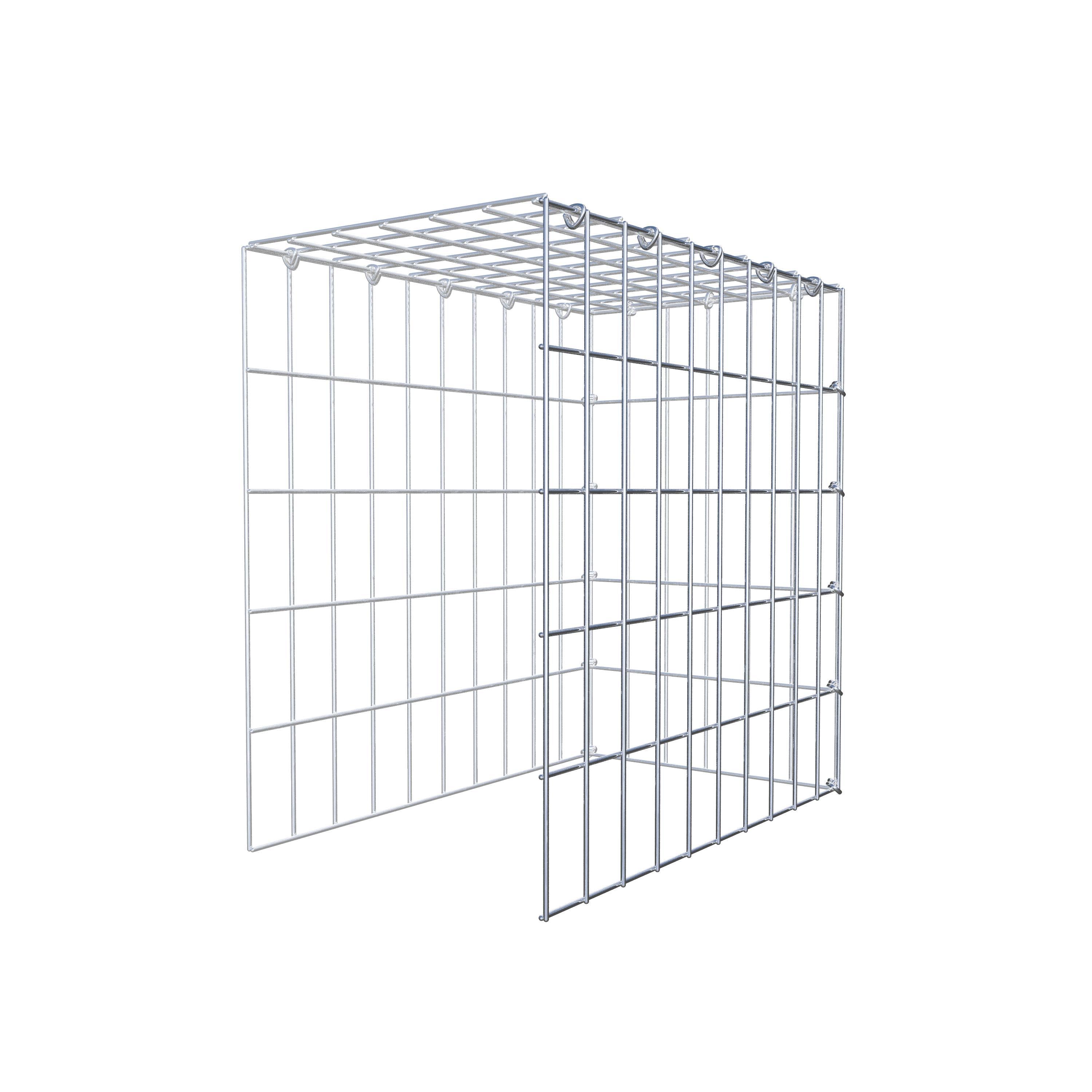 Gabion monté type 4 50 cm x 50 cm x 30 cm (L x H x P), maillage 5 cm x 10 cm, anneau en C