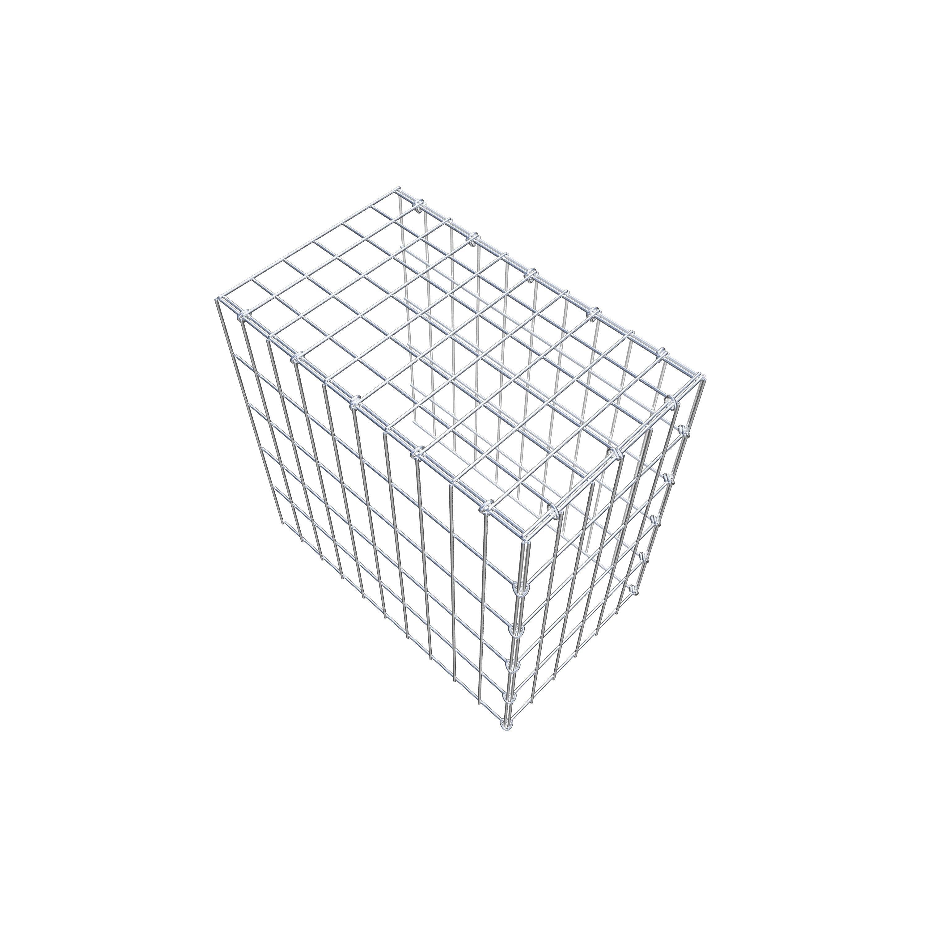 Gabion monté type 4 50 cm x 50 cm x 30 cm (L x H x P), maillage 5 cm x 10 cm, anneau en C