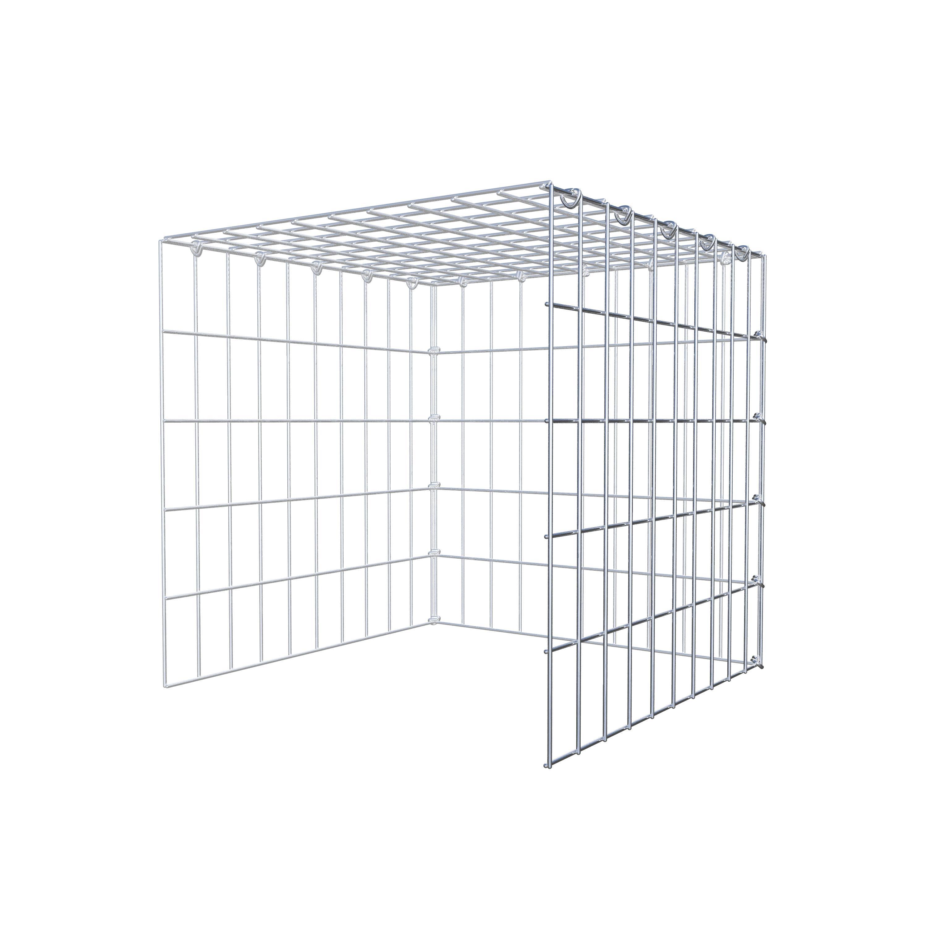 Gabion monté type 4 50 cm x 50 cm x 50 cm (L x H x P), maillage 5 cm x 10 cm, anneau en C