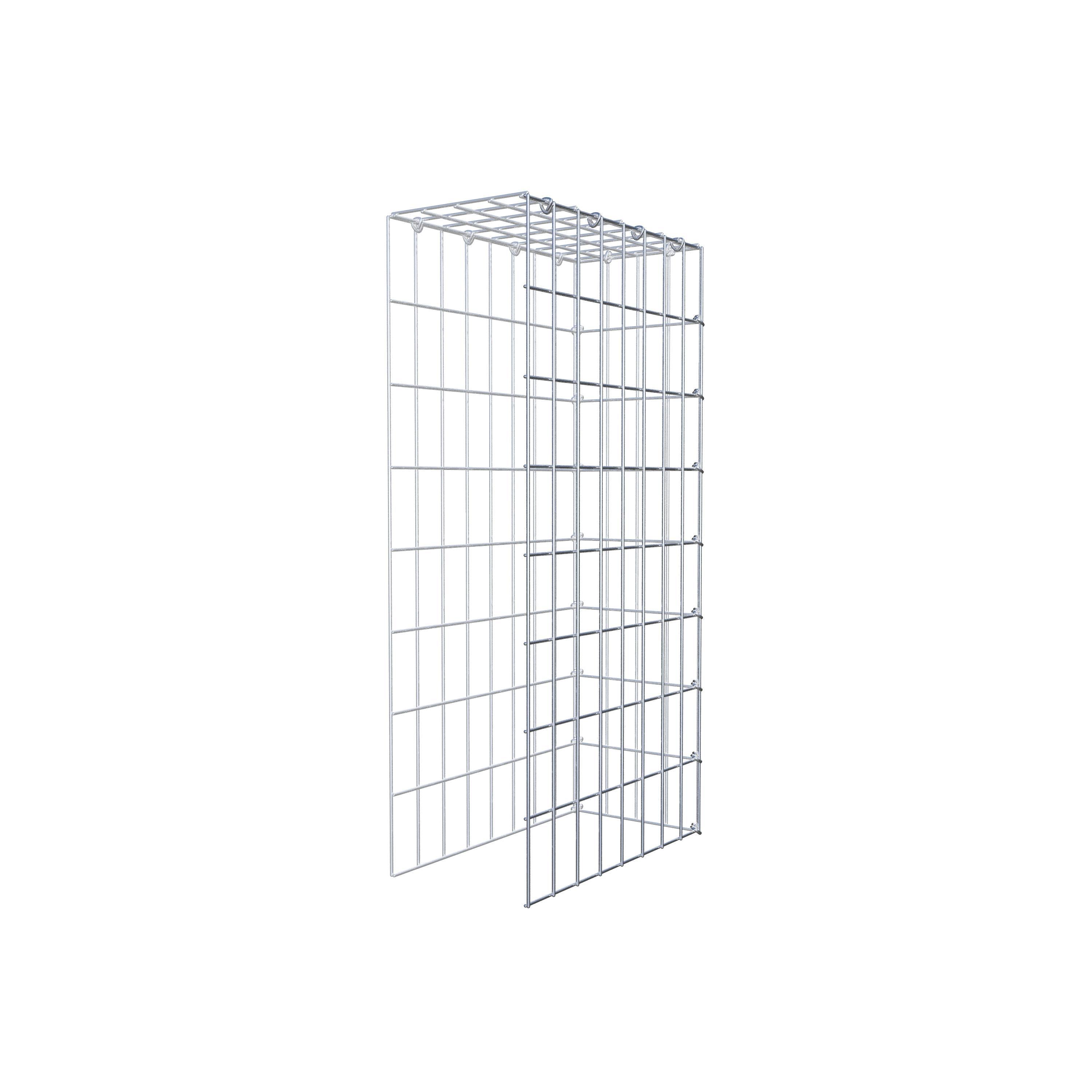 Gabion monté type 4 80 cm x 40 cm x 20 cm (L x H x P), maillage 5 cm x 10 cm, anneau en C