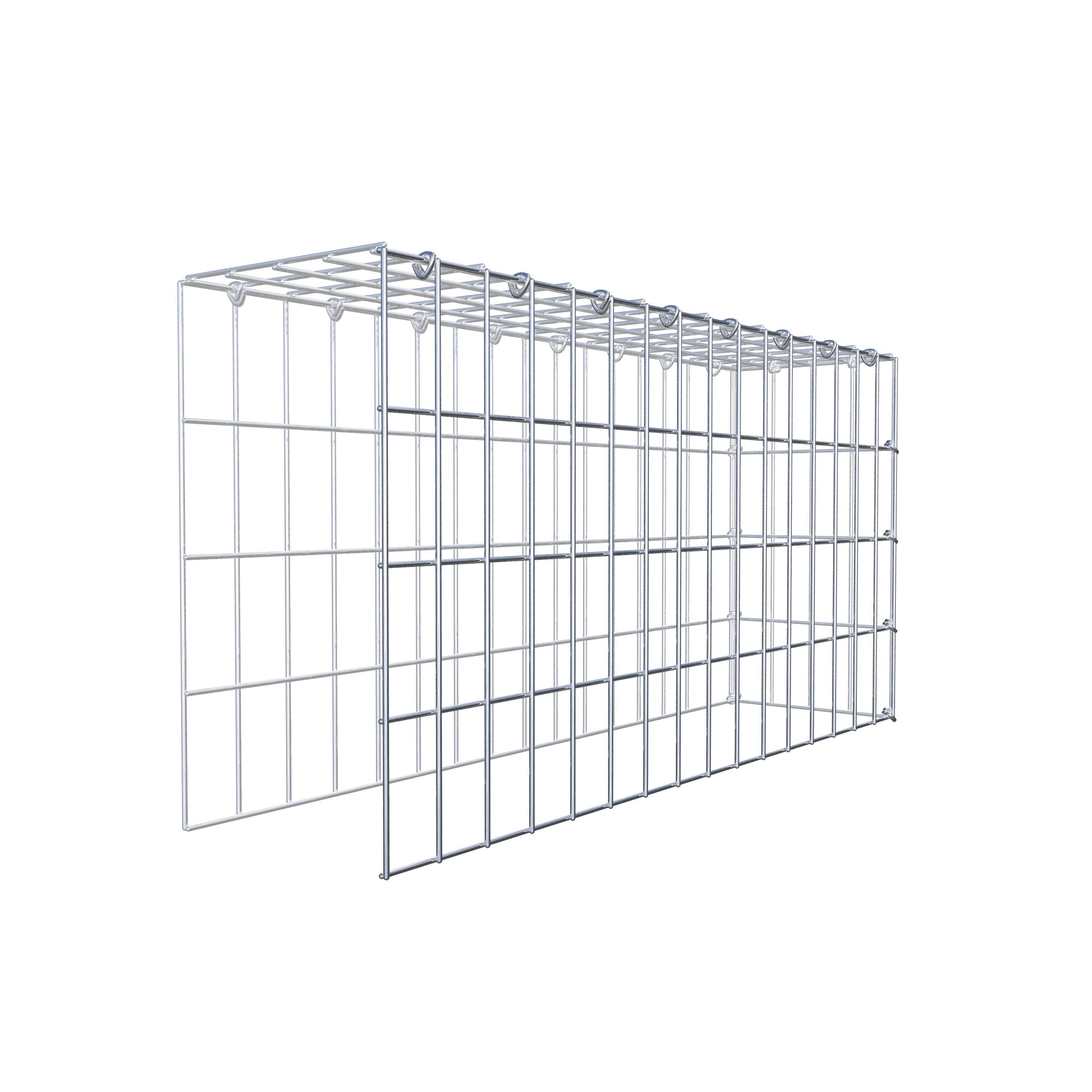 Gabion monté type 4 80 cm x 40 cm x 20 cm (L x H x P), maillage 5 cm x 10 cm, anneau en C