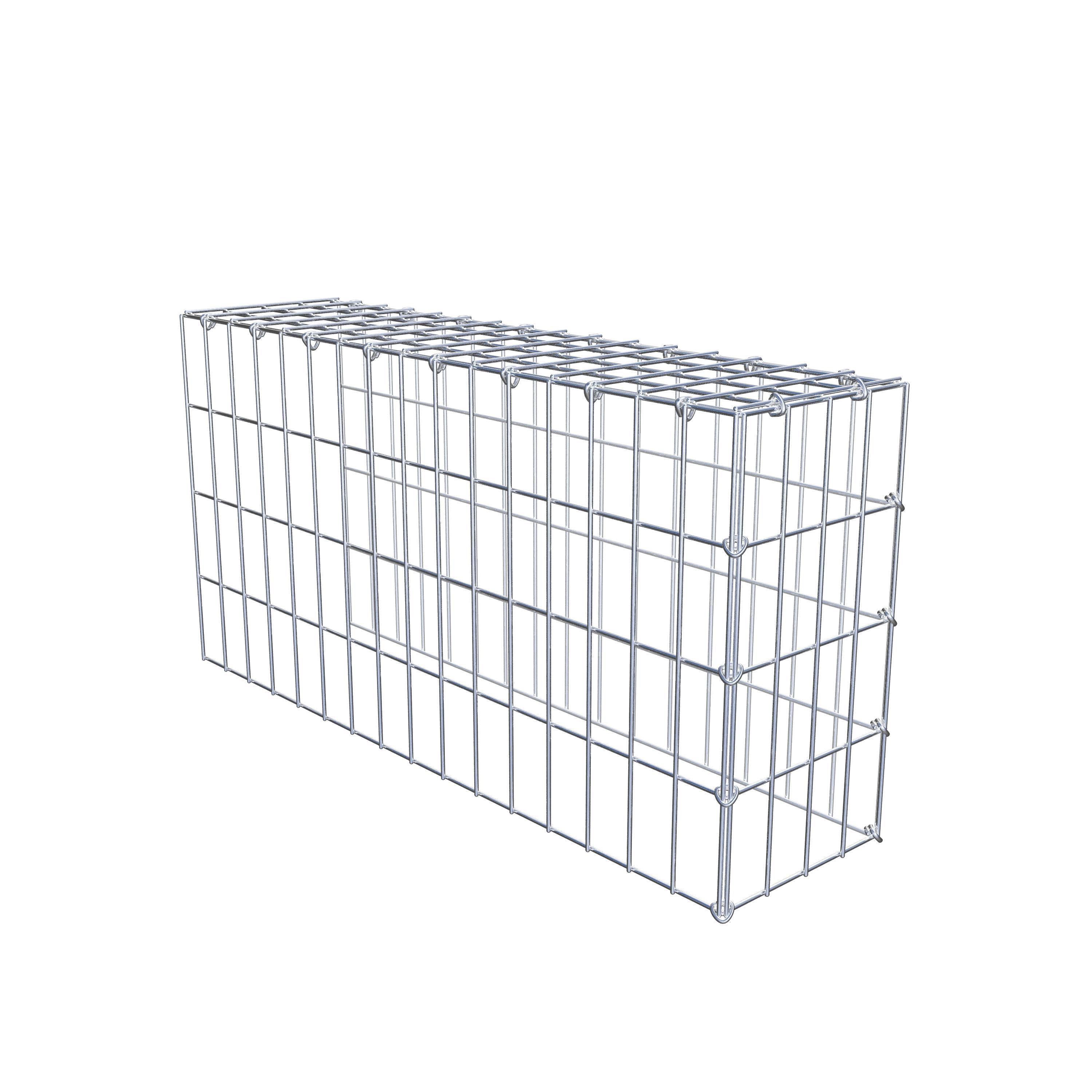 Gabion monté type 4 80 cm x 40 cm x 20 cm (L x H x P), maillage 5 cm x 10 cm, anneau en C