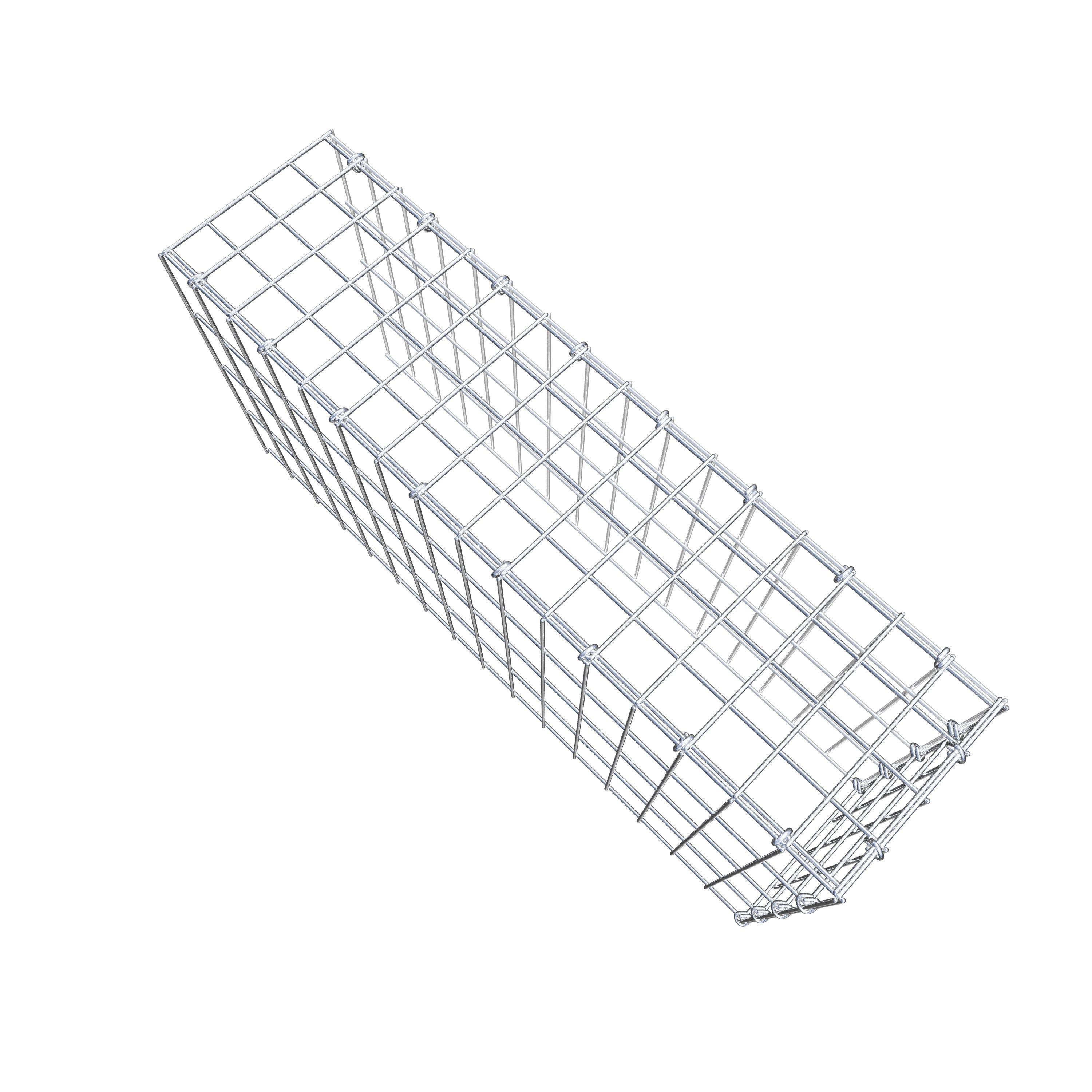 Gabion monté type 4 80 cm x 40 cm x 20 cm (L x H x P), maillage 5 cm x 10 cm, anneau en C