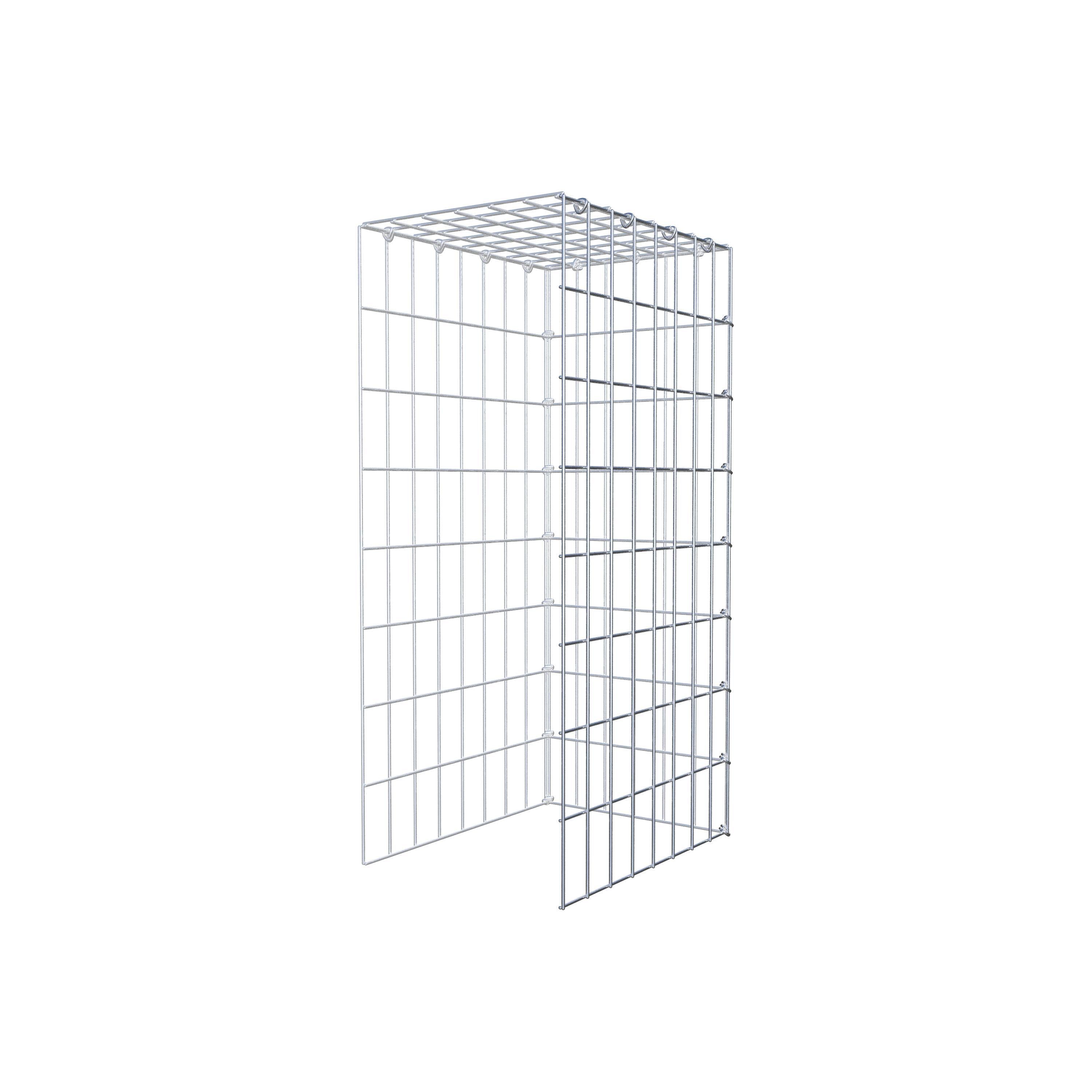 Gabion monté type 4 80 cm x 40 cm x 30 cm (L x H x P), maillage 5 cm x 10 cm, anneau en C