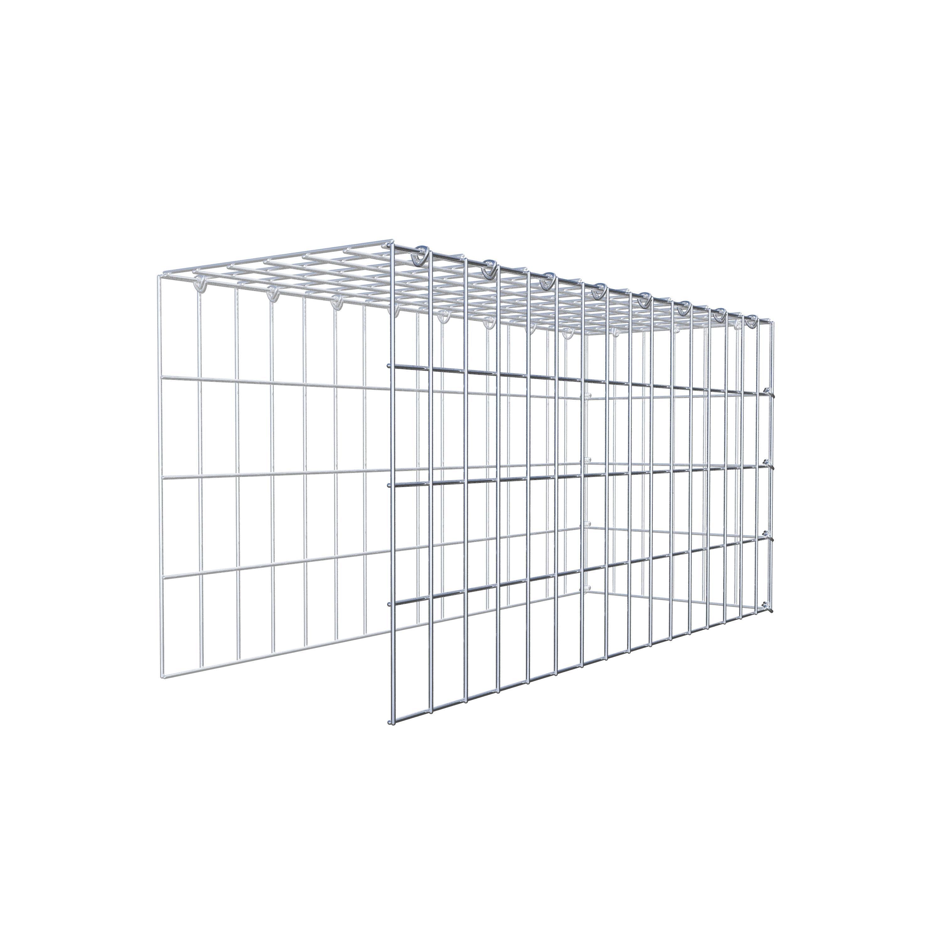 Gabion monté type 4 80 cm x 40 cm x 30 cm (L x H x P), maillage 5 cm x 10 cm, anneau en C