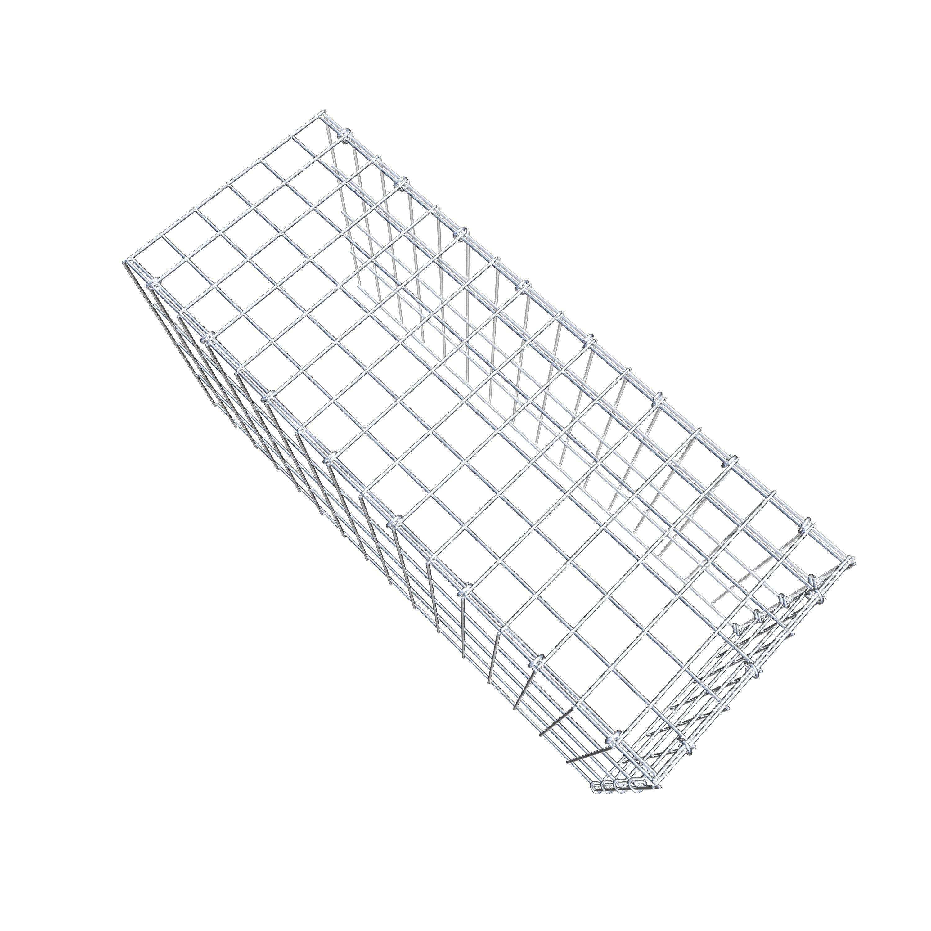 Gabion monté type 4 80 cm x 40 cm x 30 cm (L x H x P), maillage 5 cm x 10 cm, anneau en C