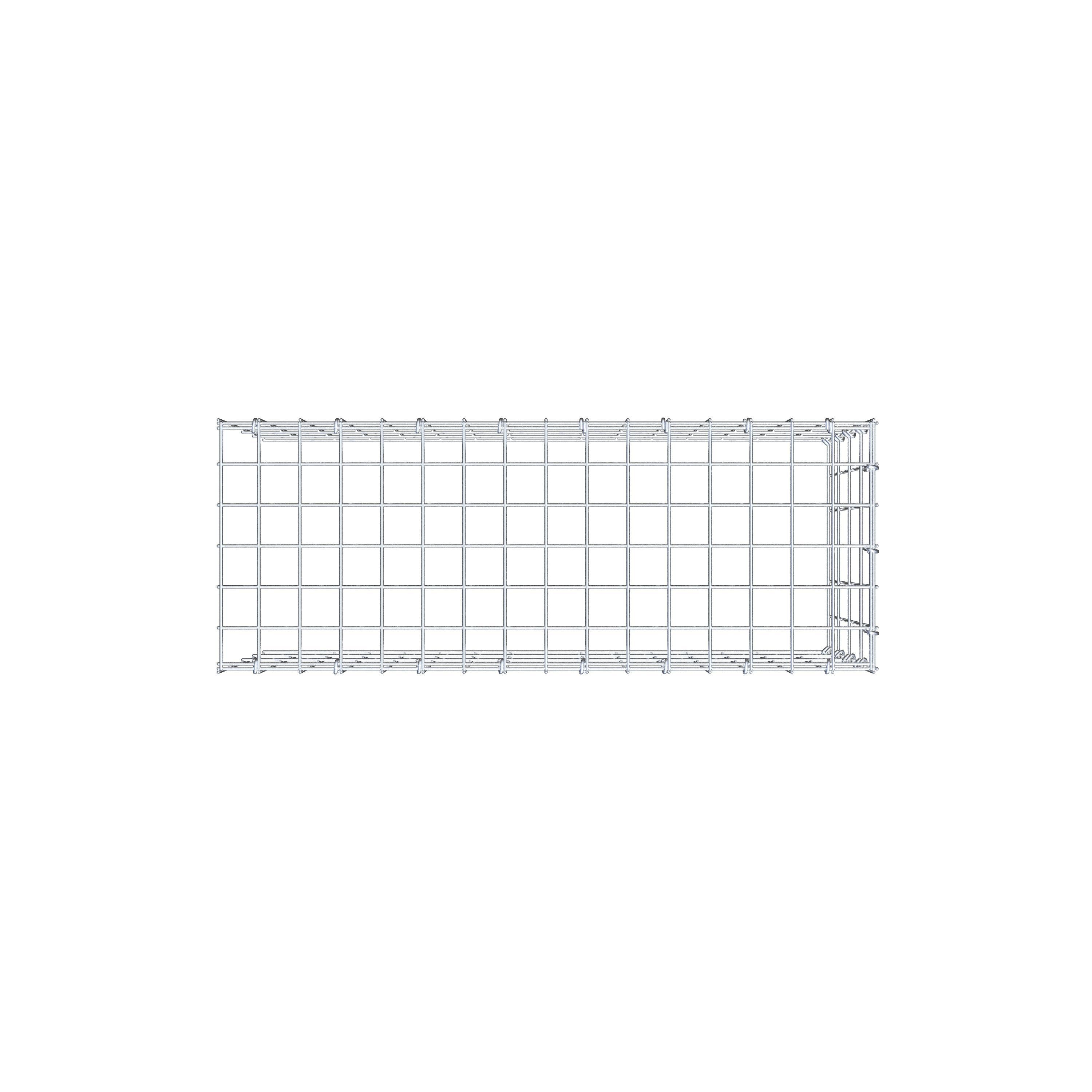 Gabion monté type 4 80 cm x 40 cm x 30 cm (L x H x P), maillage 5 cm x 10 cm, anneau en C