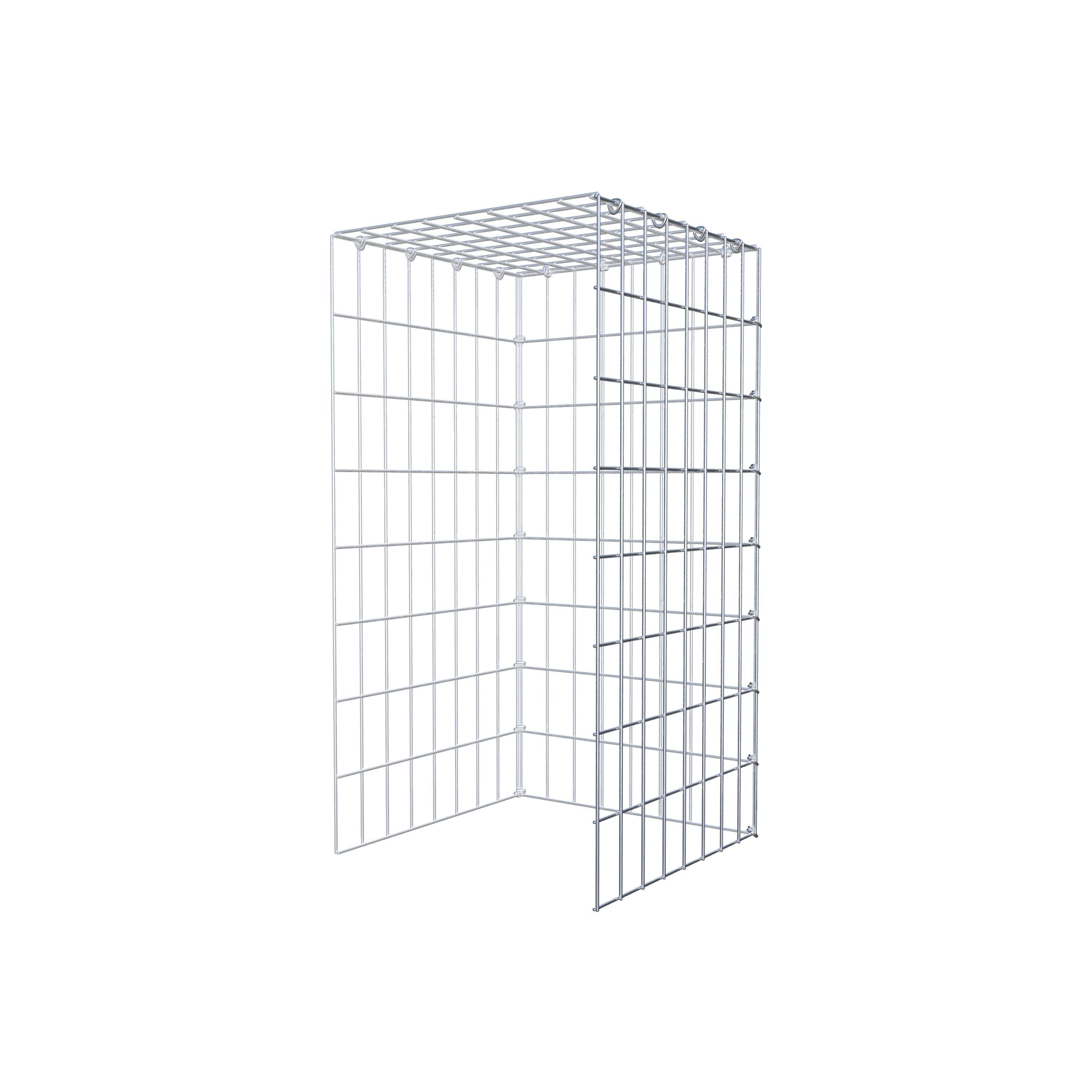 Gabion monté type 4 80 cm x 40 cm x 40 cm (L x H x P), maillage 5 cm x 10 cm, anneau en C