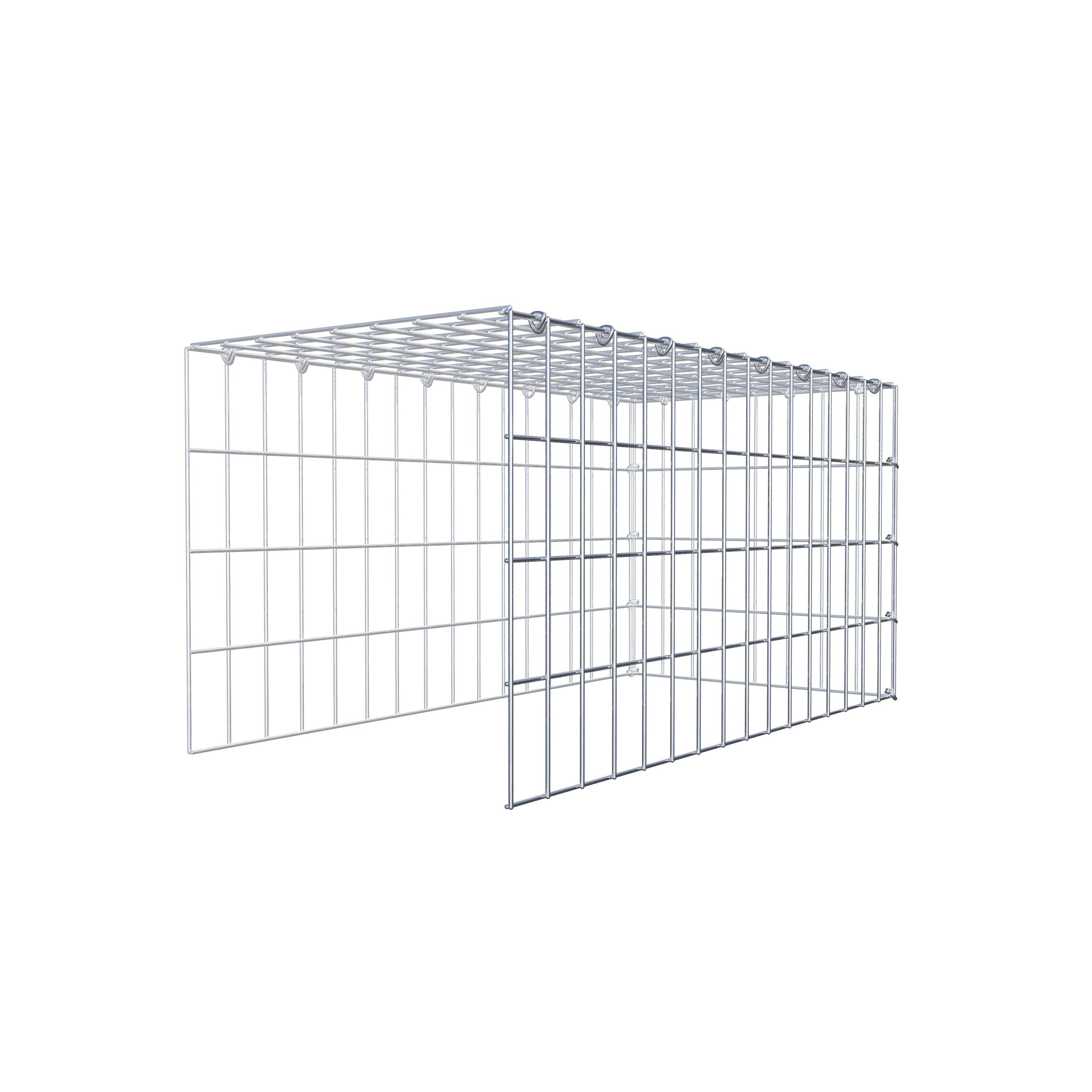 Gabion monté type 4 80 cm x 40 cm x 40 cm (L x H x P), maillage 5 cm x 10 cm, anneau en C