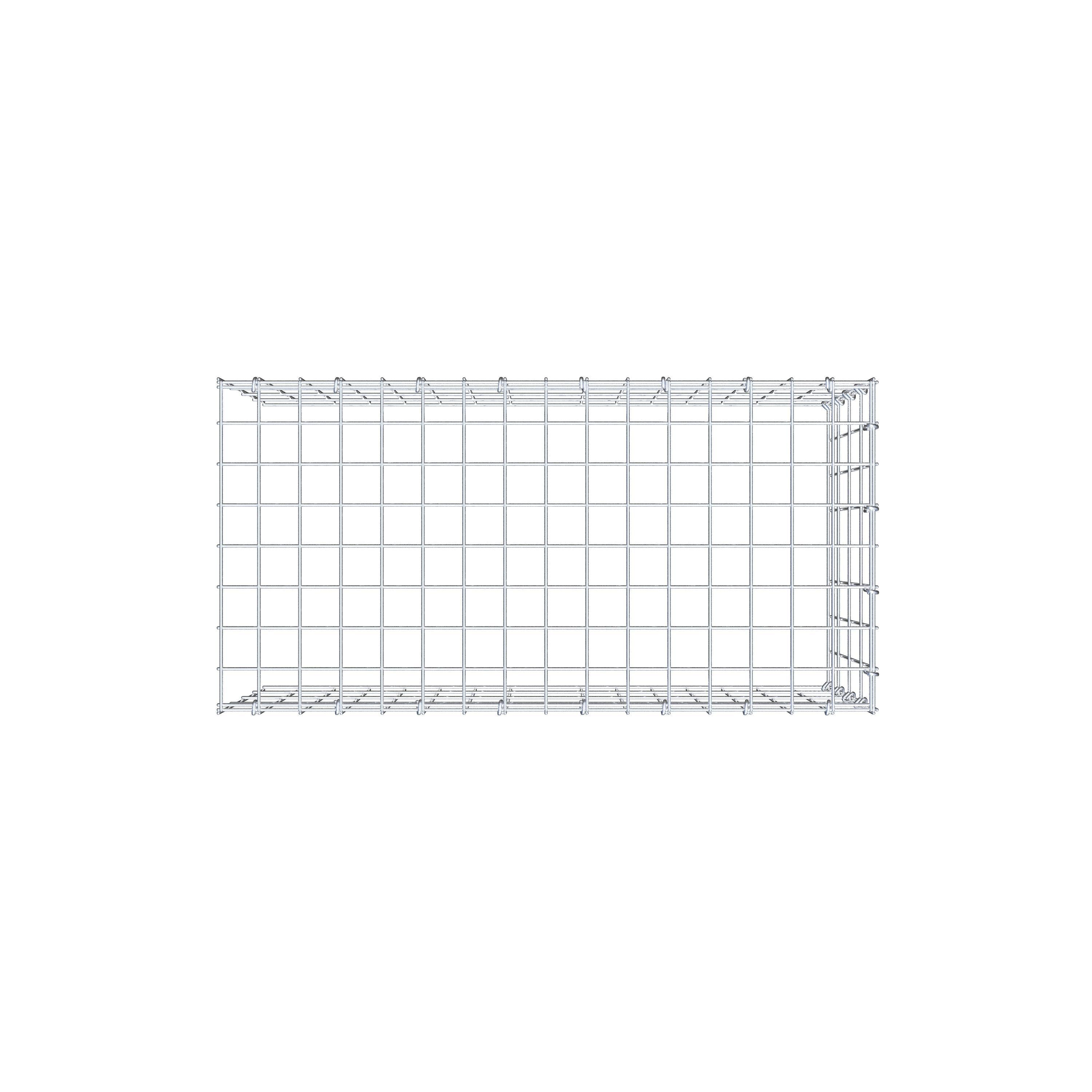 Gabion monté type 4 80 cm x 40 cm x 40 cm (L x H x P), maillage 5 cm x 10 cm, anneau en C