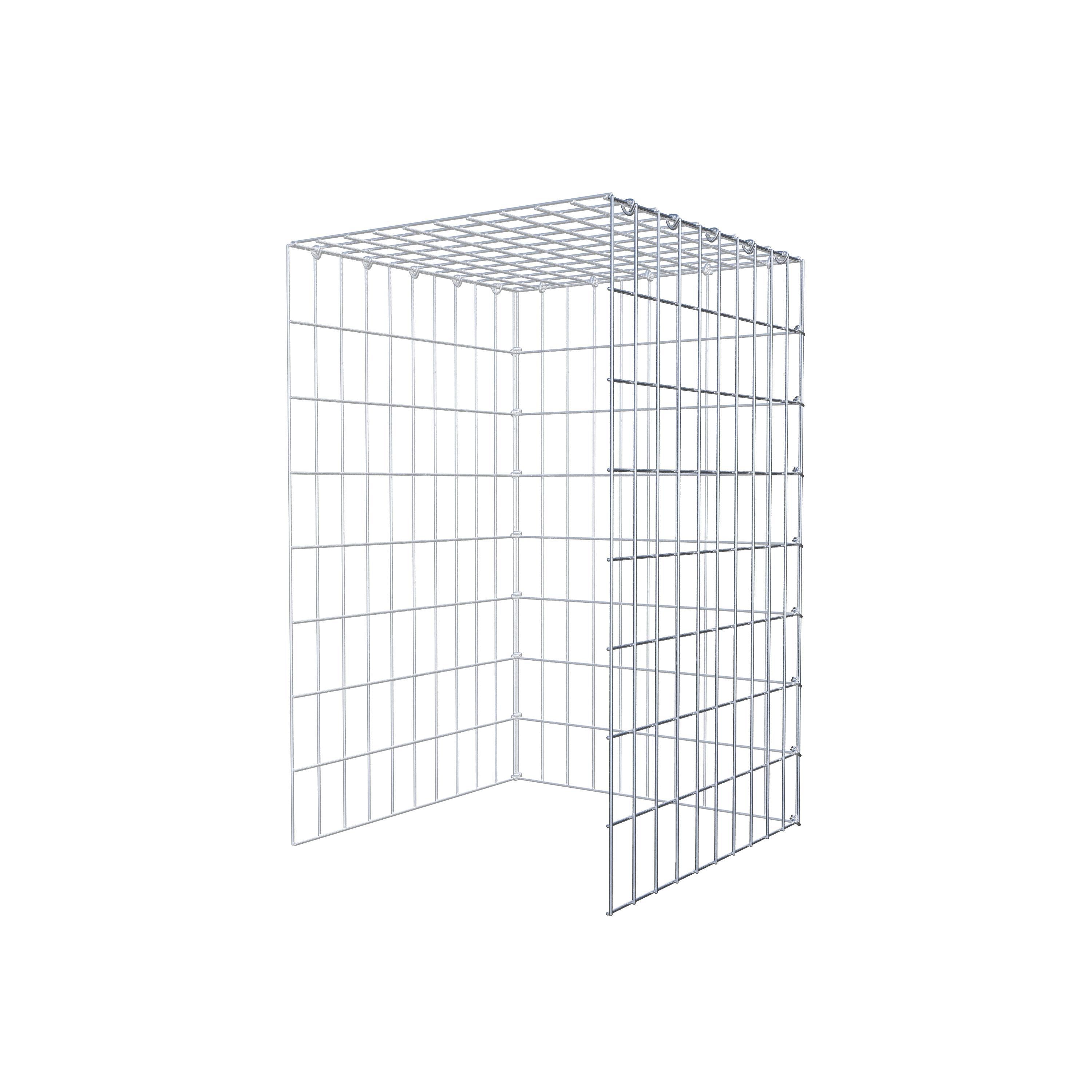 Gabion monté type 4 80 cm x 50 cm x 50 cm (L x H x P), maillage 5 cm x 10 cm, anneau en C