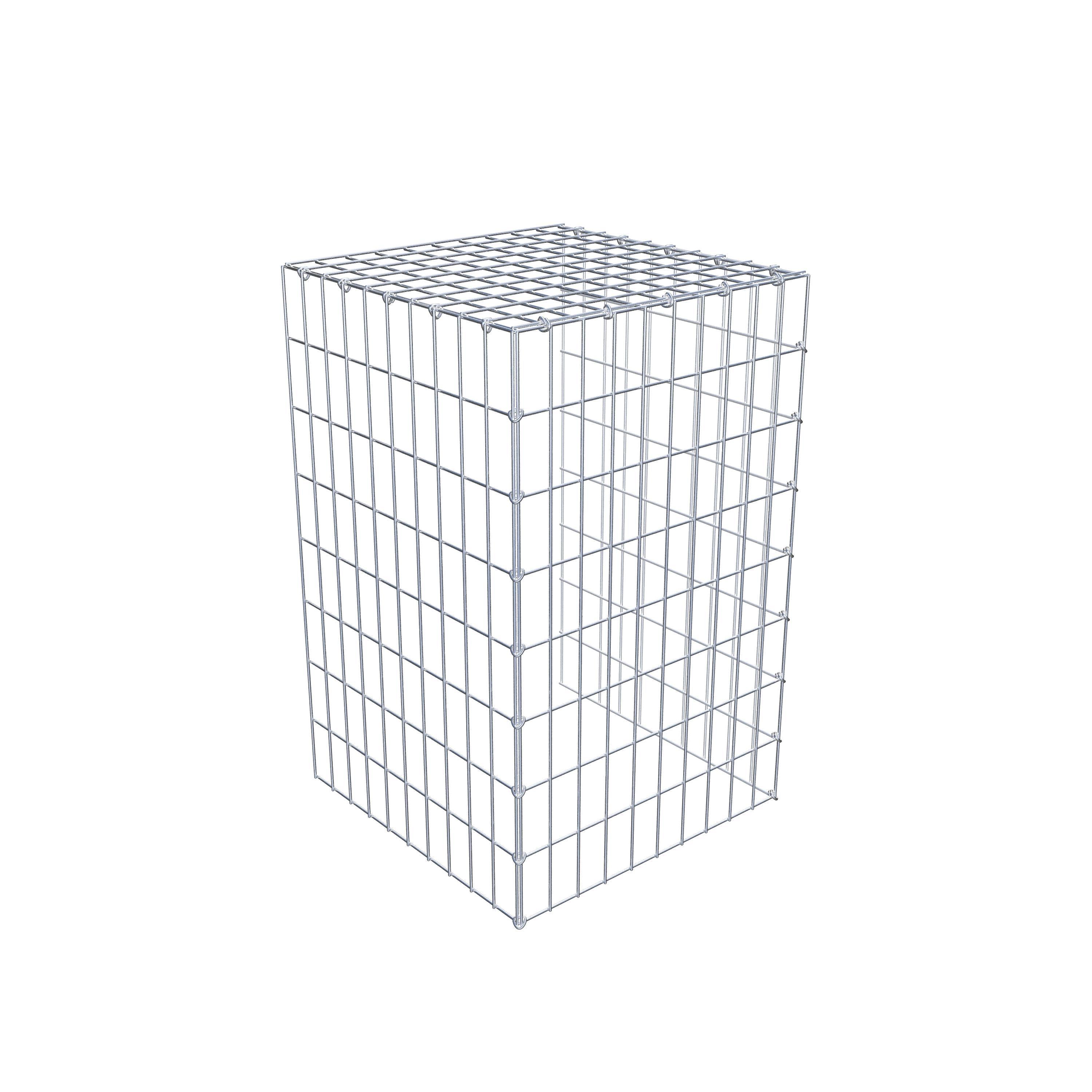 Gabion monté type 4 80 cm x 50 cm x 50 cm (L x H x P), maillage 5 cm x 10 cm, anneau en C