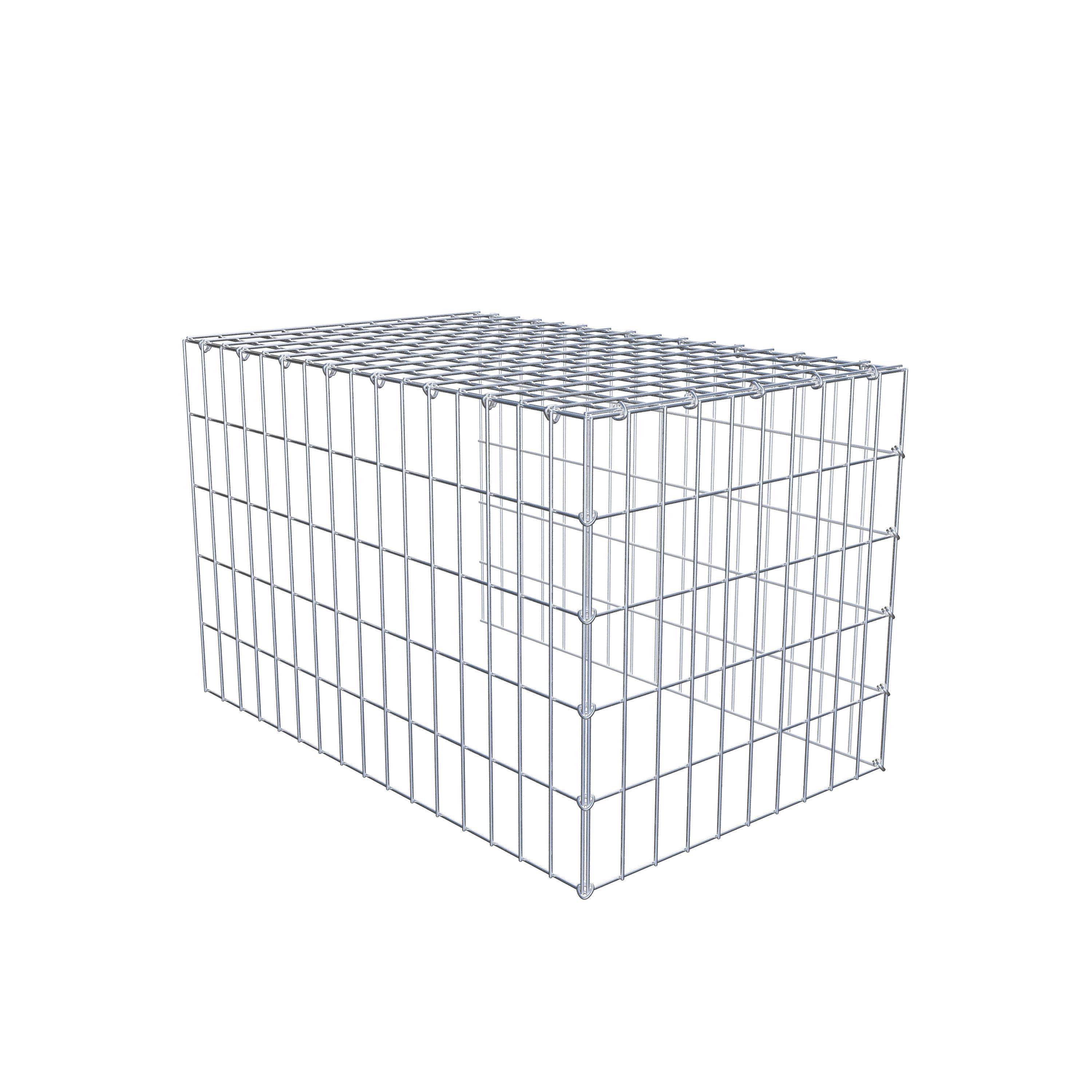 Gabion monté type 4 80 cm x 50 cm x 50 cm (L x H x P), maillage 5 cm x 10 cm, anneau en C