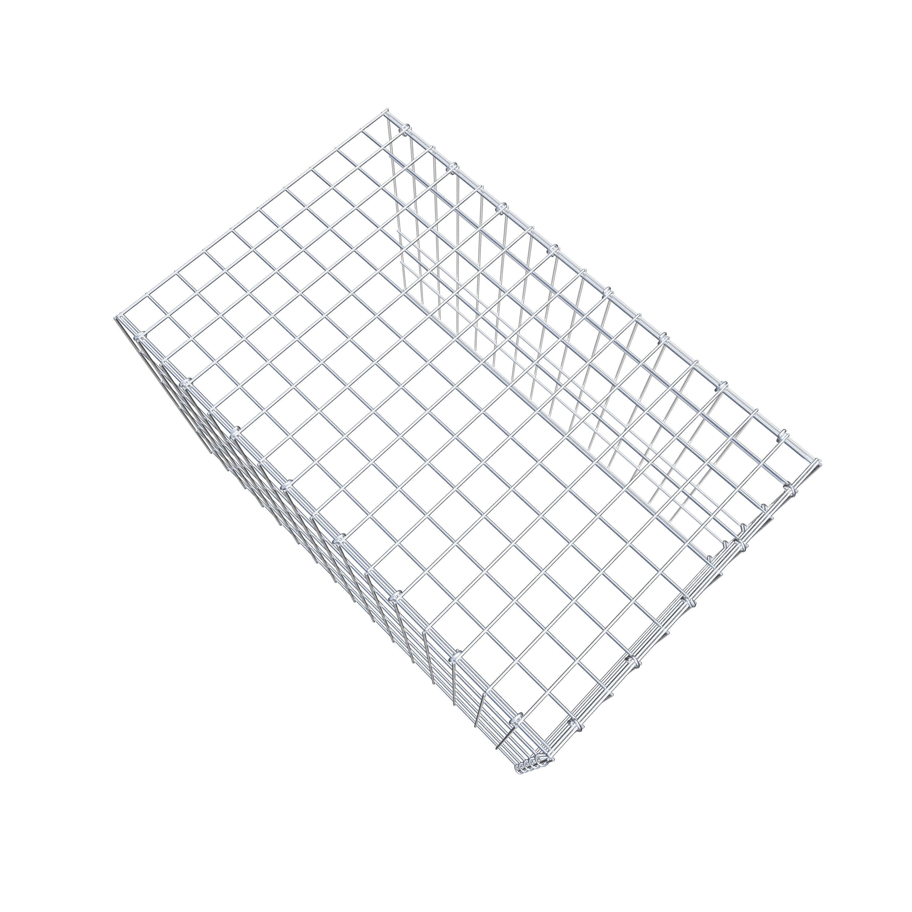 Gabion monté type 4 80 cm x 50 cm x 50 cm (L x H x P), maillage 5 cm x 10 cm, anneau en C