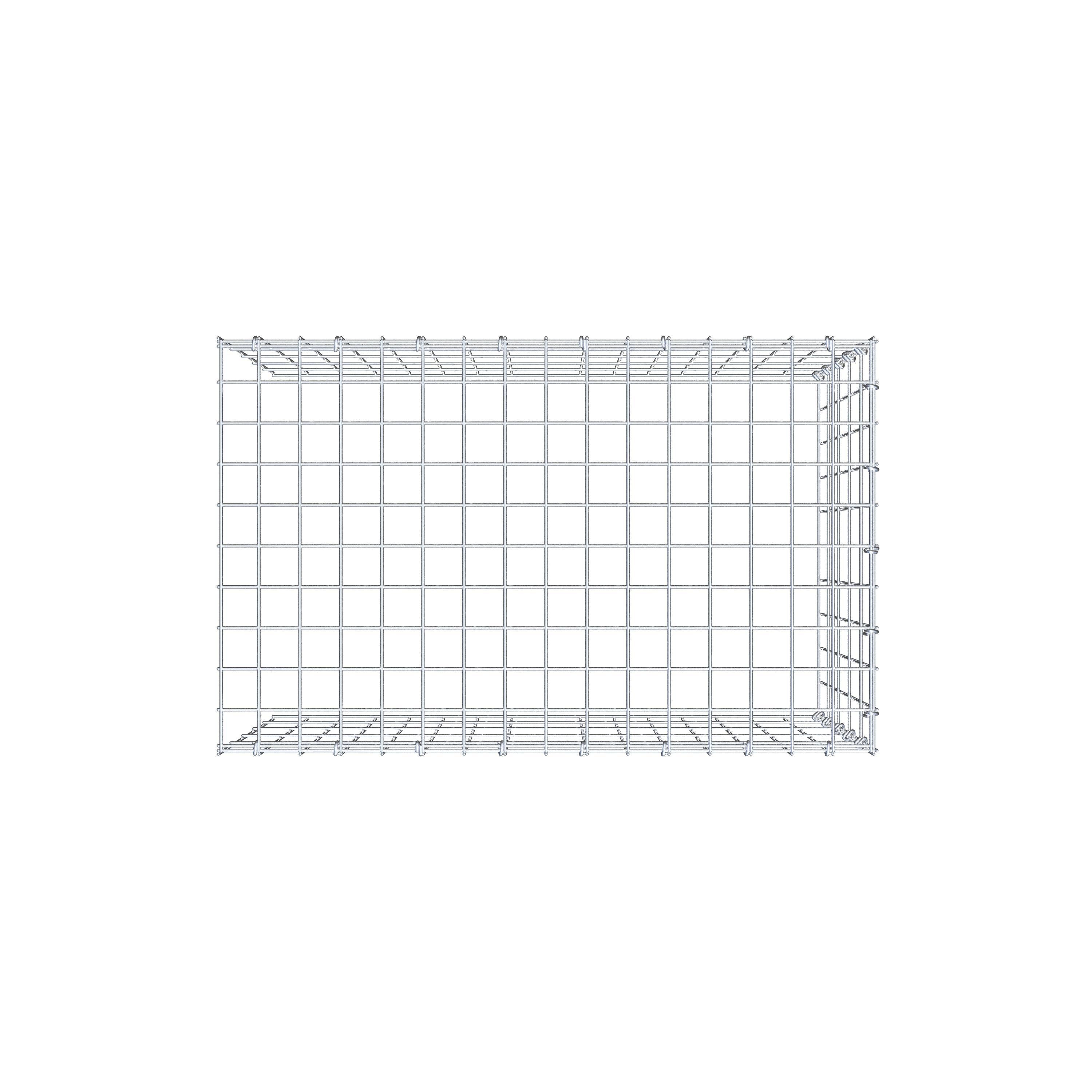 Gabion monté type 4 80 cm x 50 cm x 50 cm (L x H x P), maillage 5 cm x 10 cm, anneau en C