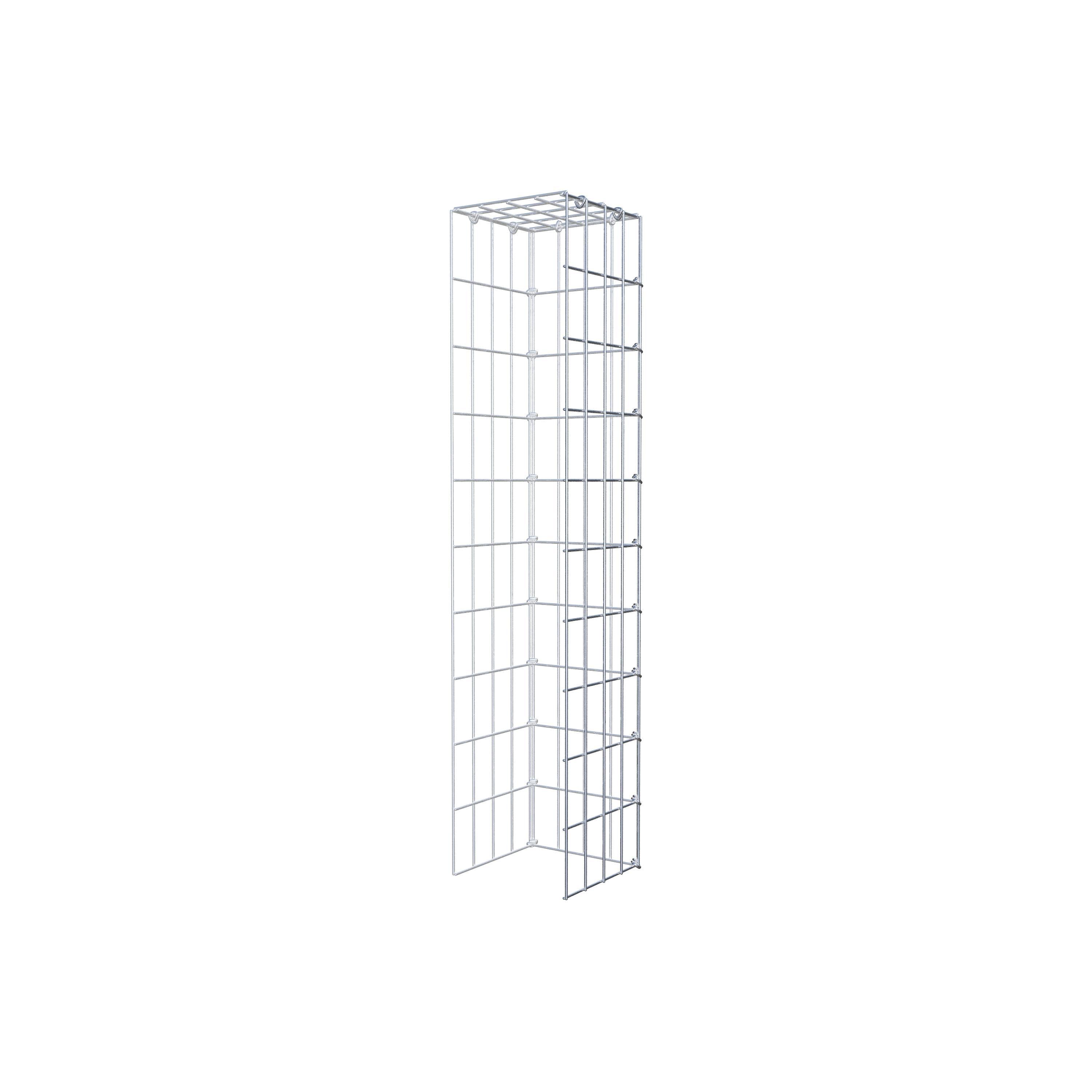 Gabion monté type 4 100 cm x 20 cm x 20 cm (L x H x P), maillage 5 cm x 10 cm, anneau en C