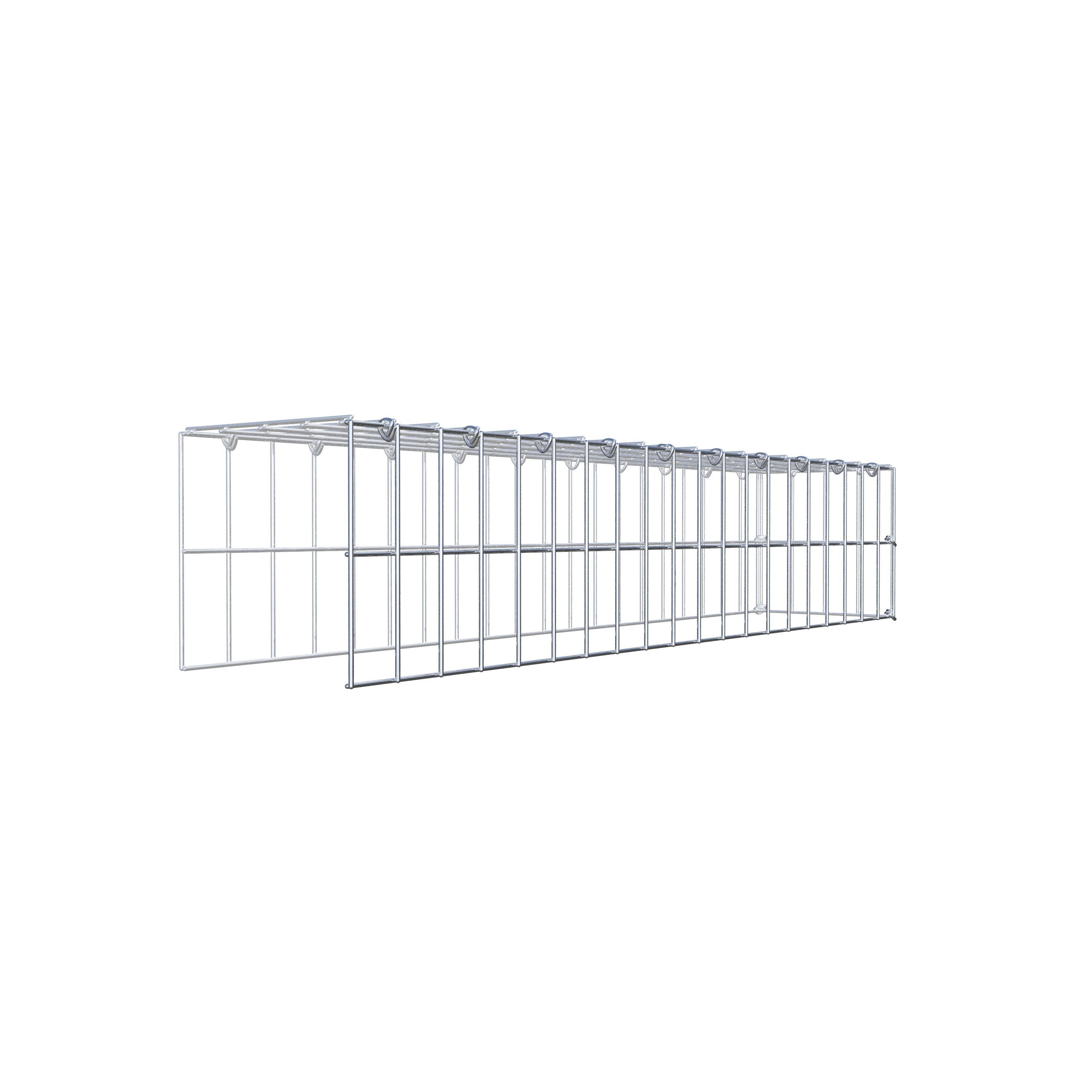 Fourche rapportée type 4 100 cm x 20 cm x 20 cm (L x H x P), mailles 5 cm x 10 cm, anneau C