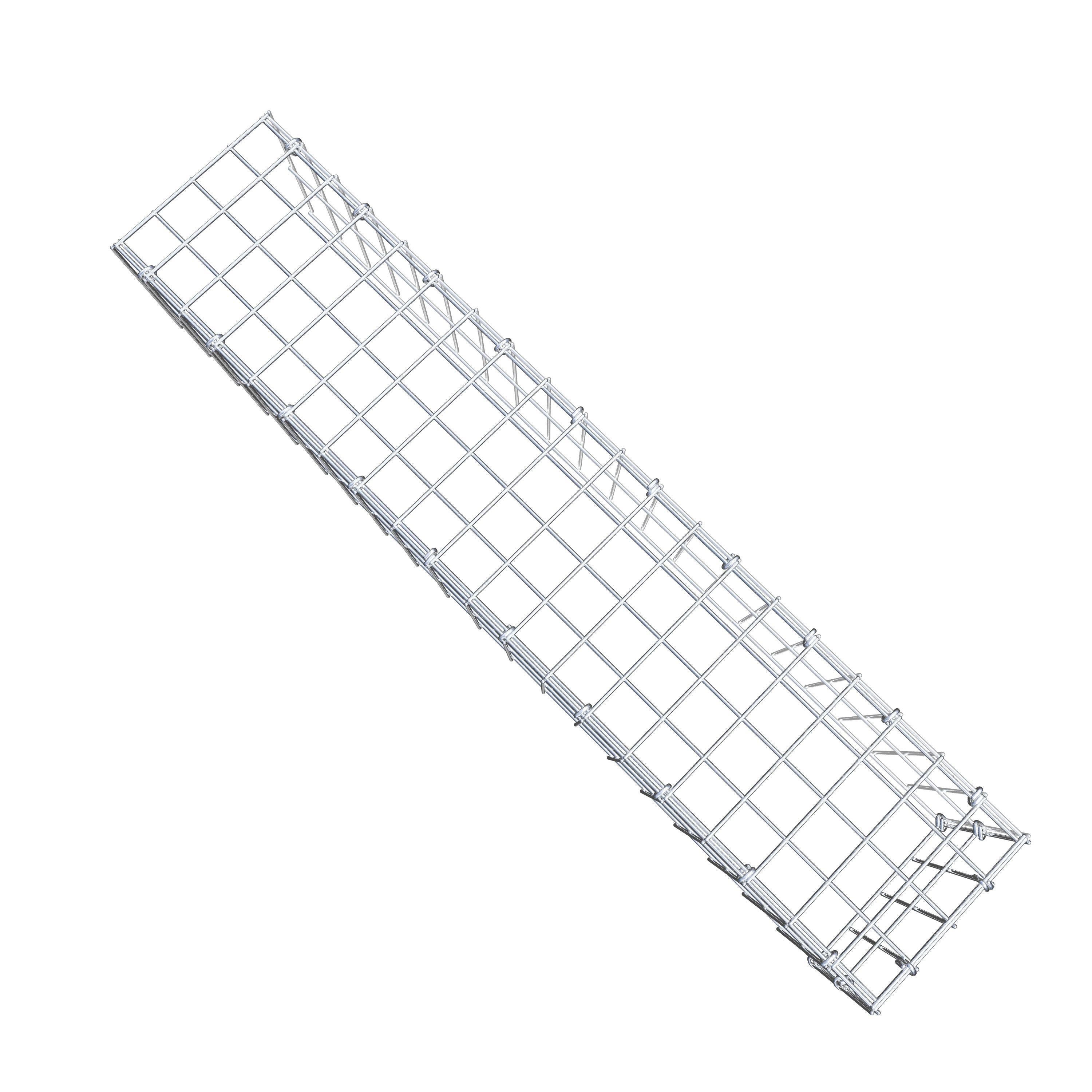 Gabion monté type 4 100 cm x 20 cm x 20 cm (L x H x P), maillage 5 cm x 10 cm, anneau en C