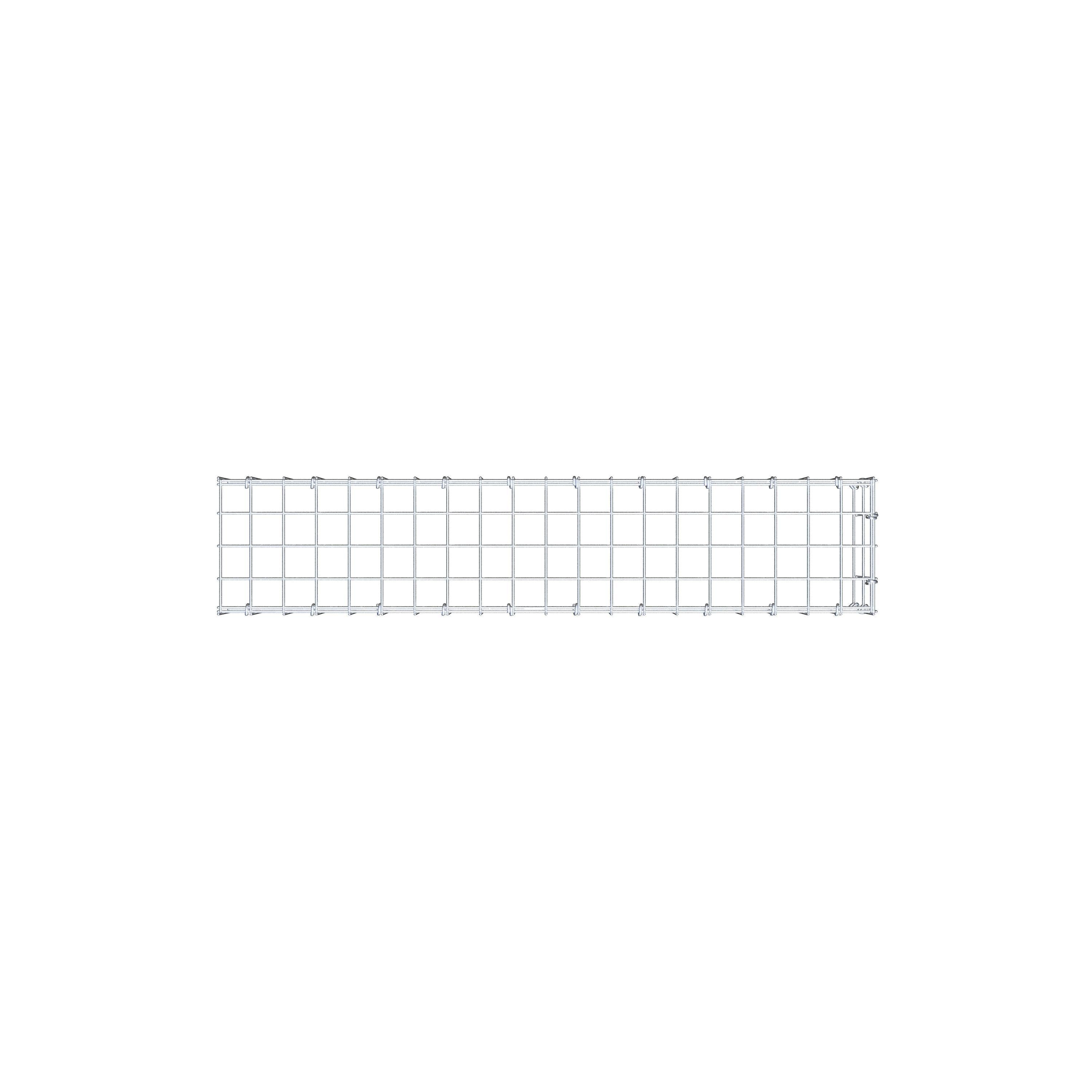 Fourche rapportée type 4 100 cm x 20 cm x 20 cm (L x H x P), mailles 5 cm x 10 cm, anneau C